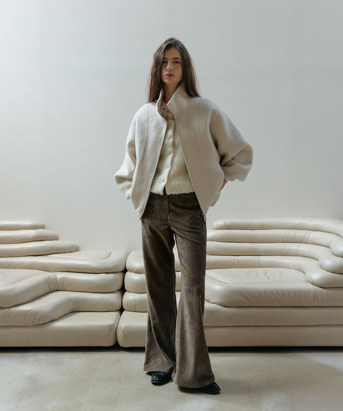 스르비(SELEVER) Alpaca Wool Handmade Blouson_4 Color