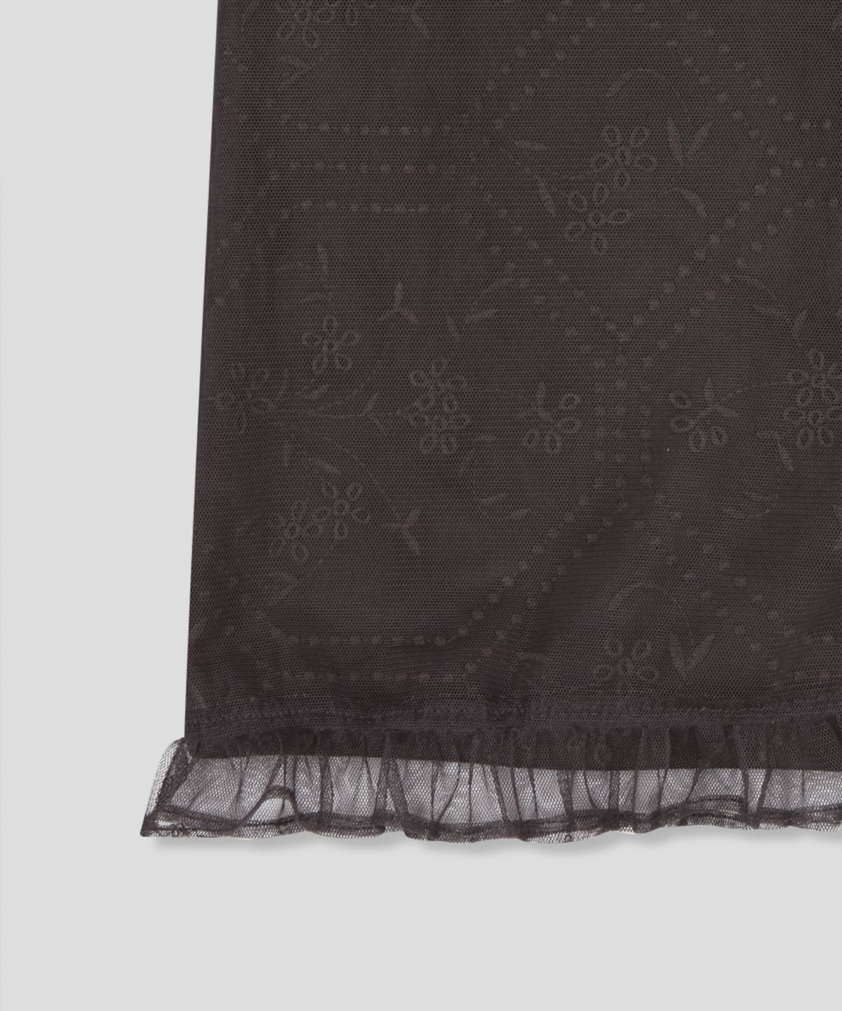 스르비(SELEVER) Letina Embroidered Suede Mesh Wrap Skirt_3 Color