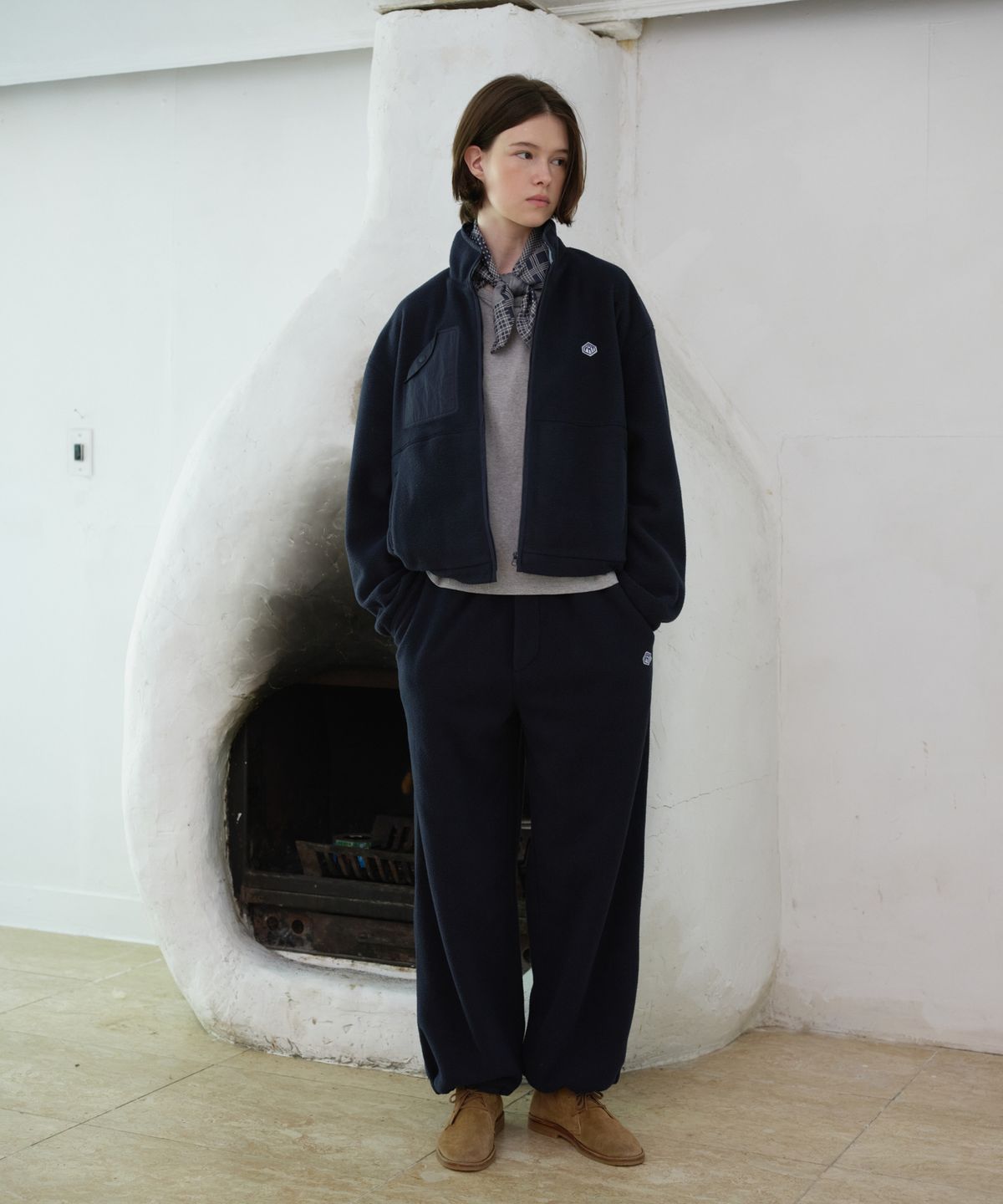 프리터(FRITUR) Soft Fleece Pants Navy_F263PT07