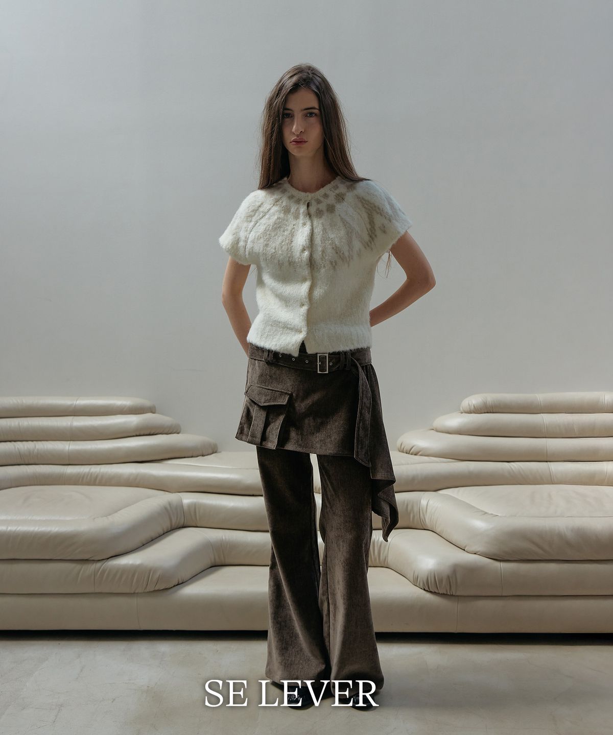 스르비(SELEVER) Marlow Utility Wrap Skirt_2 Color
