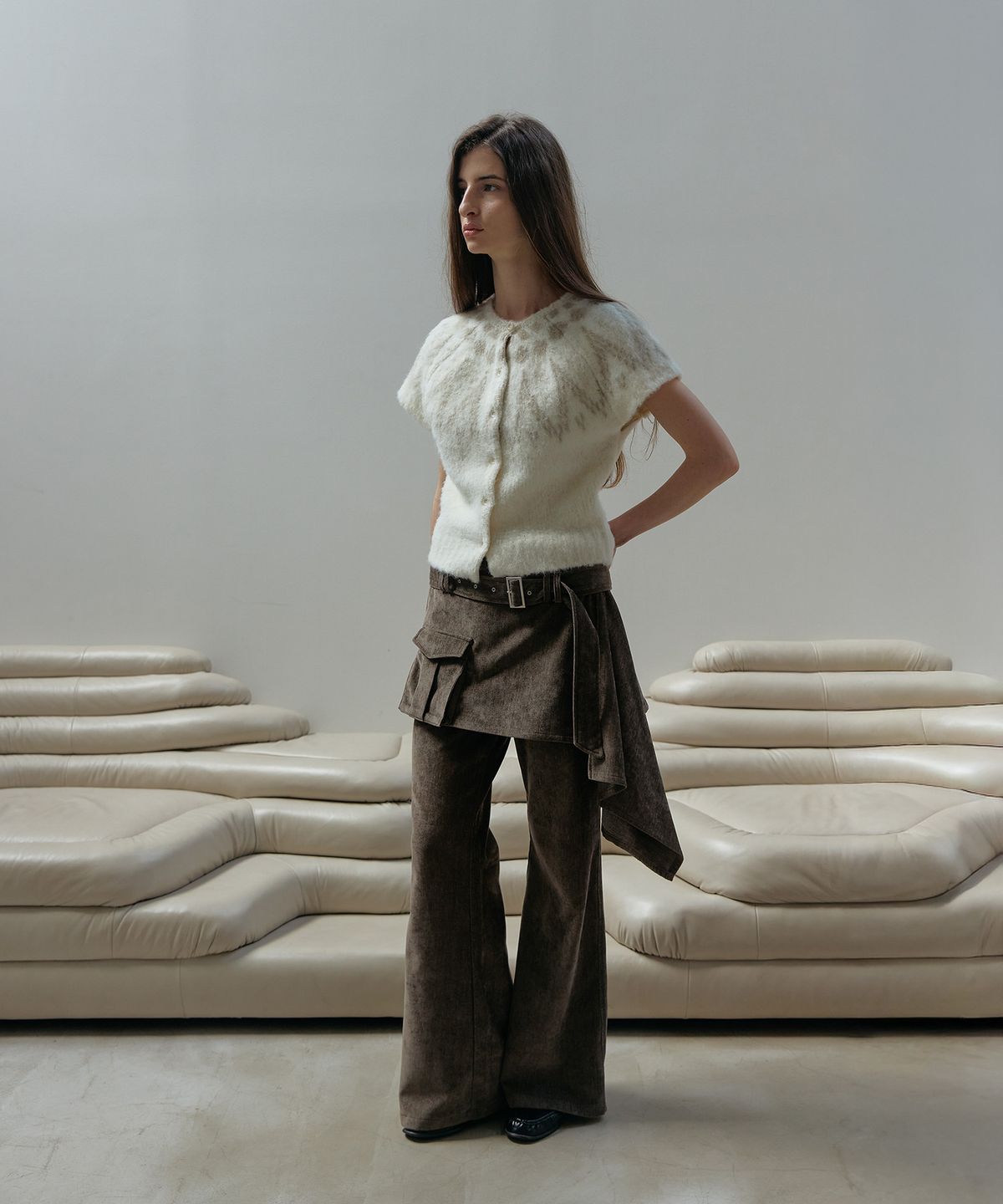 스르비(SELEVER) Marlow Utility Wrap Skirt_2 Color