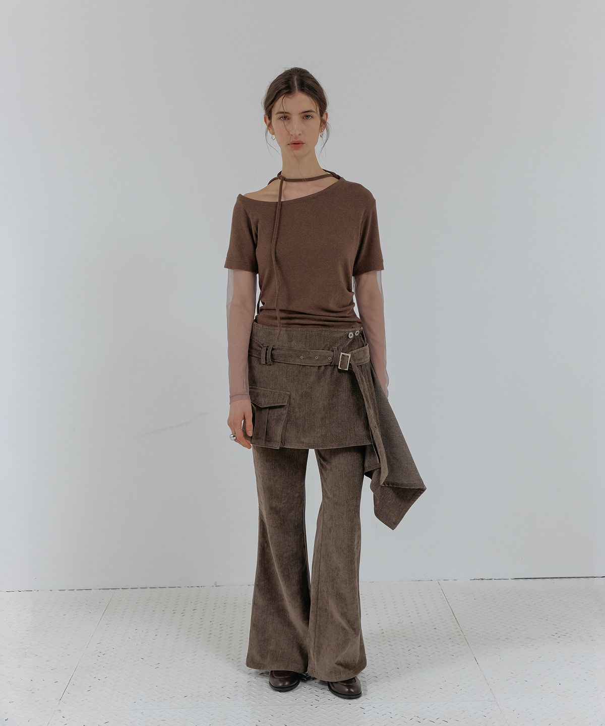 스르비(SELEVER) Marlow Utility Wrap Skirt_2 Color