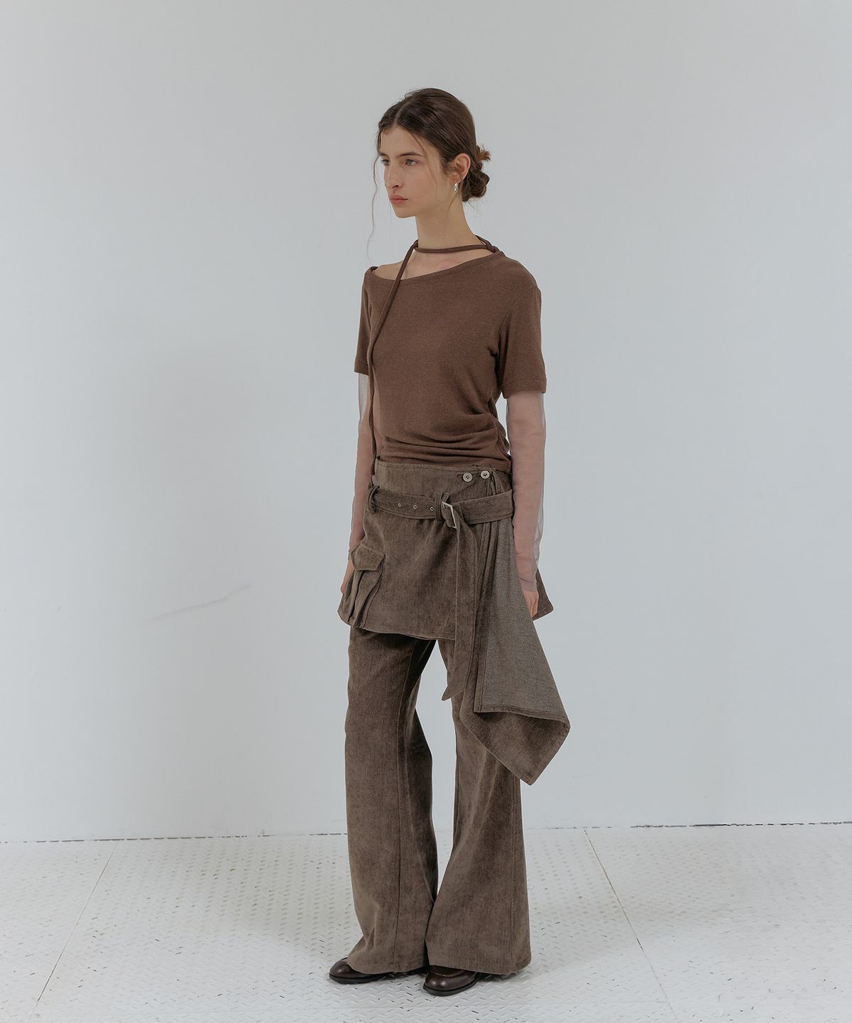 스르비(SELEVER) Marlow Utility Wrap Skirt_2 Color