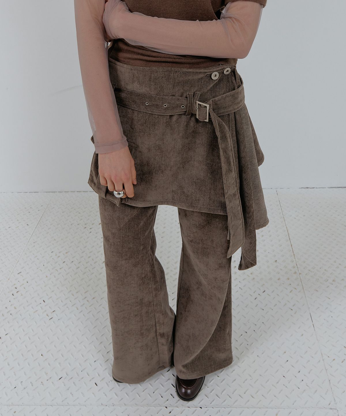 스르비(SELEVER) Marlow Utility Wrap Skirt_2 Color