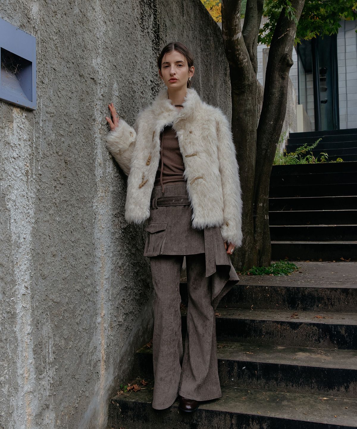 스르비(SELEVER) Marlow Utility Wrap Skirt_2 Color