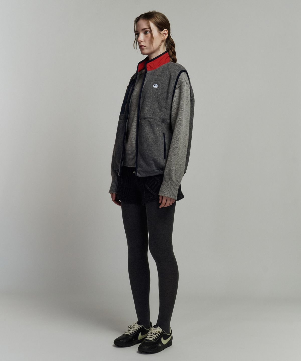 프리터(FRITUR) Round Pocket Fleece Vest Grey_F263VE01