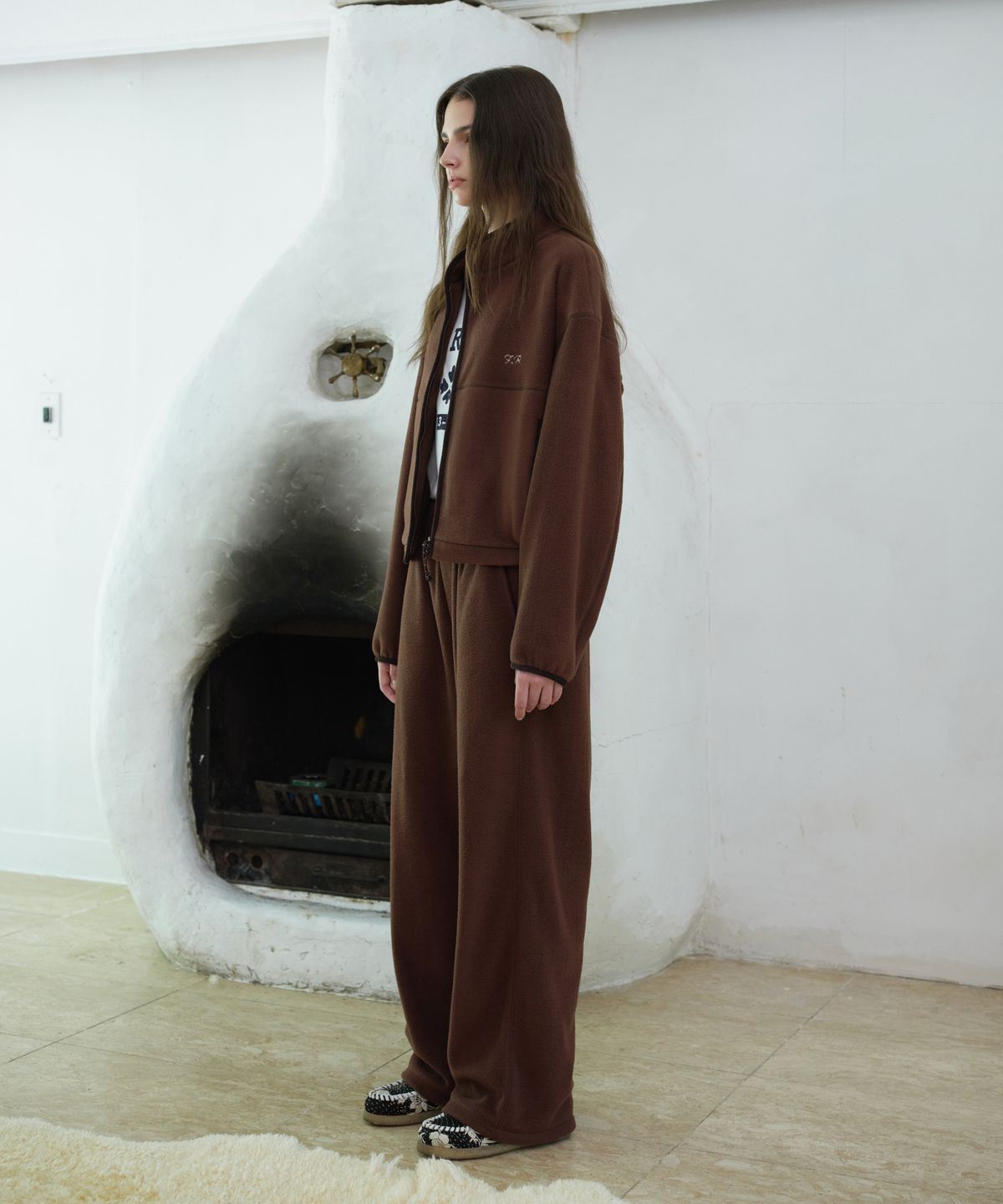 프리터(FRITUR) Soft Fleece Jacket Brown_F263JP13