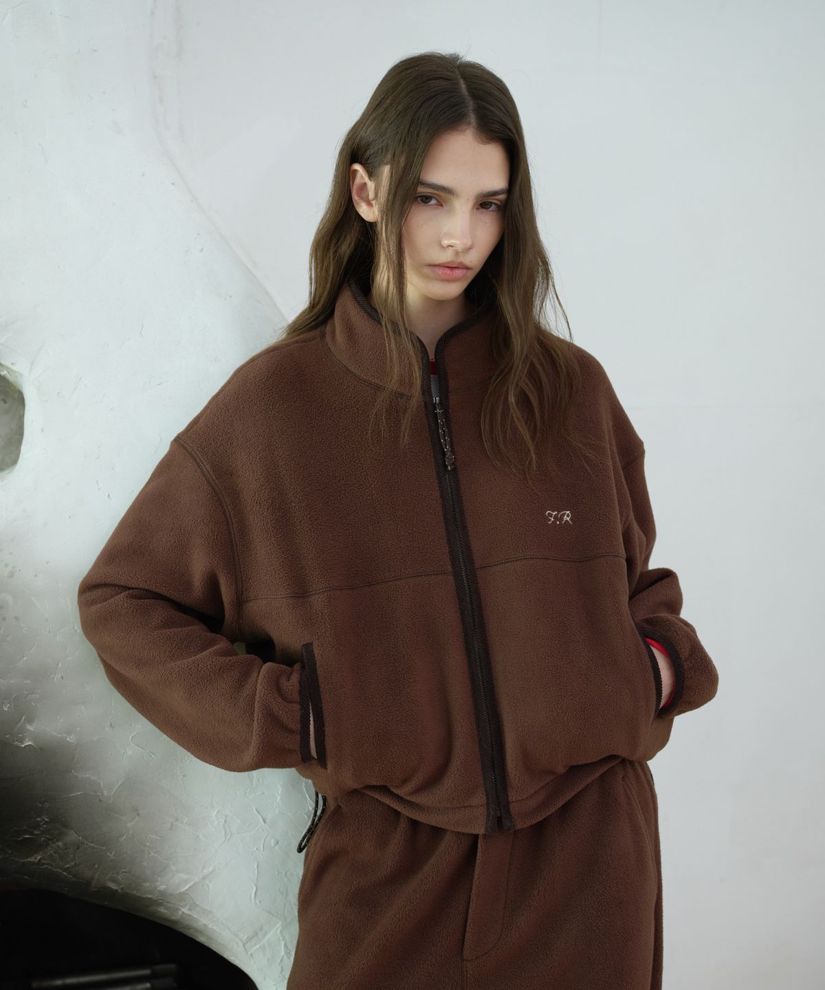 프리터(FRITUR) Soft Fleece Jacket Brown_F263JP13