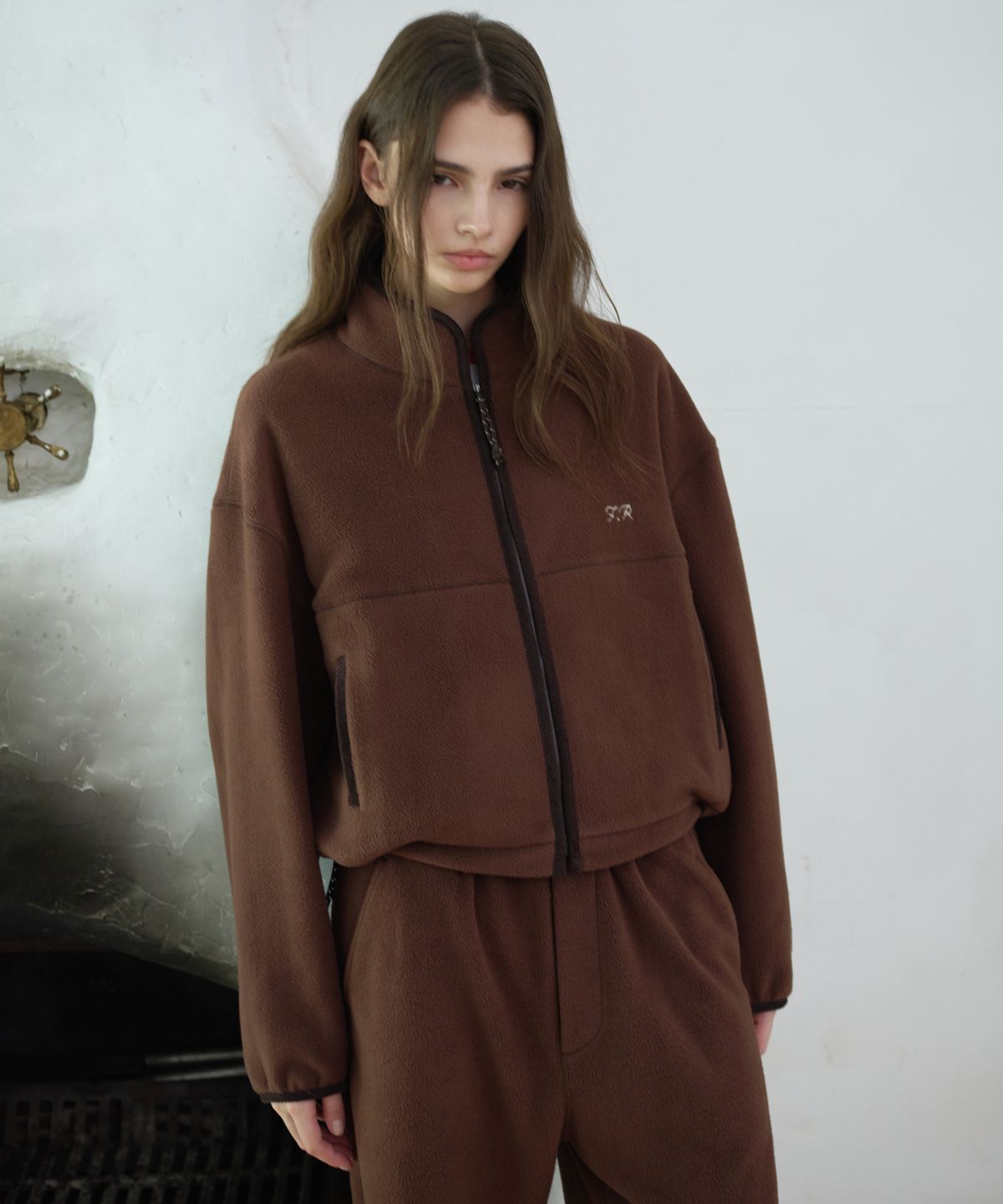 프리터(FRITUR) Soft Fleece Jacket Brown_F263JP13