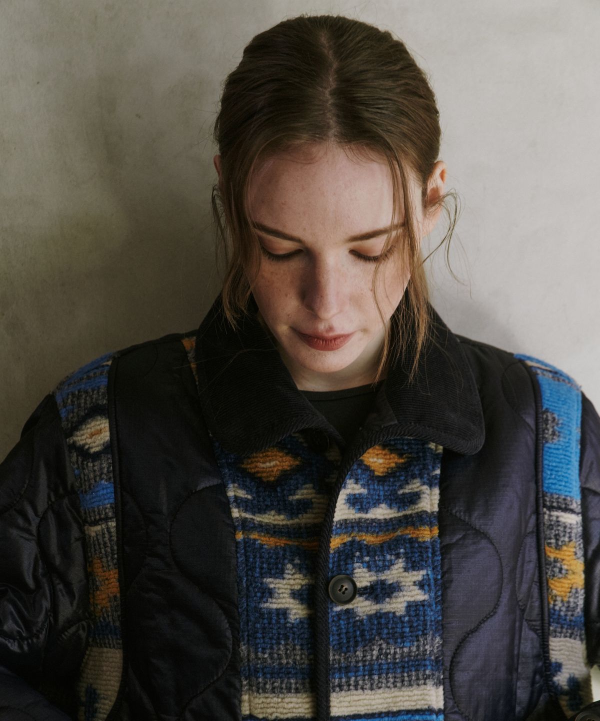 프리터(FRITUR) Nana Patchwork Quilted Jacket Navy_F263JK07