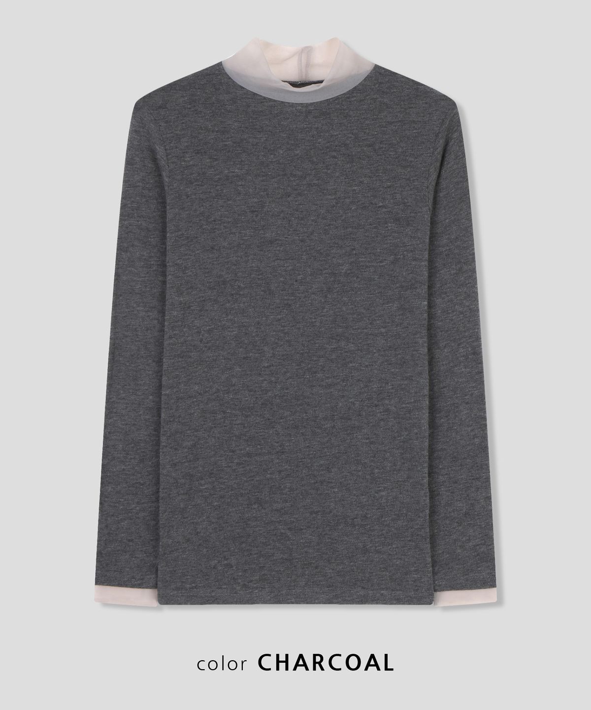 스르비(SELEVER) Aven Angora Sheer Turtleneck Tee_4 Color