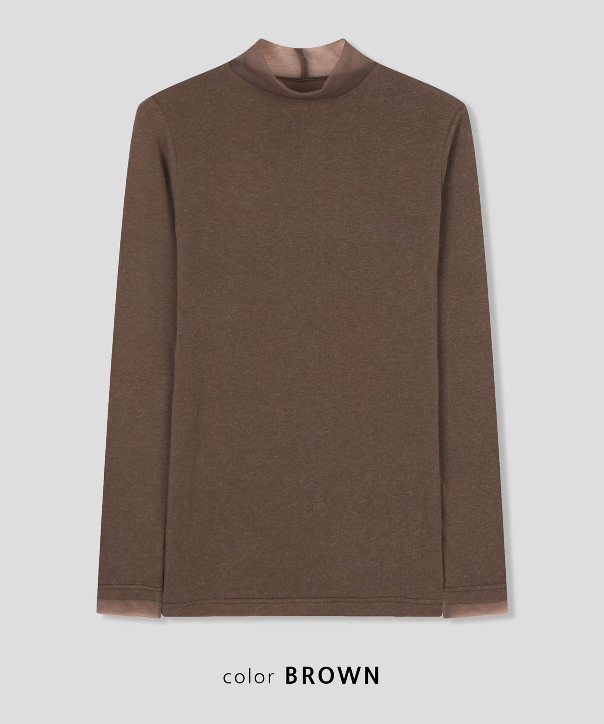스르비(SELEVER) Aven Angora Sheer Turtleneck Tee_4 Color
