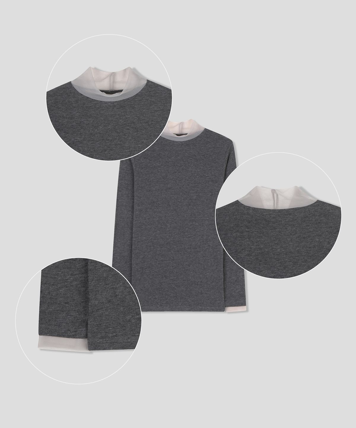 스르비(SELEVER) Aven Angora Sheer Turtleneck Tee_4 Color