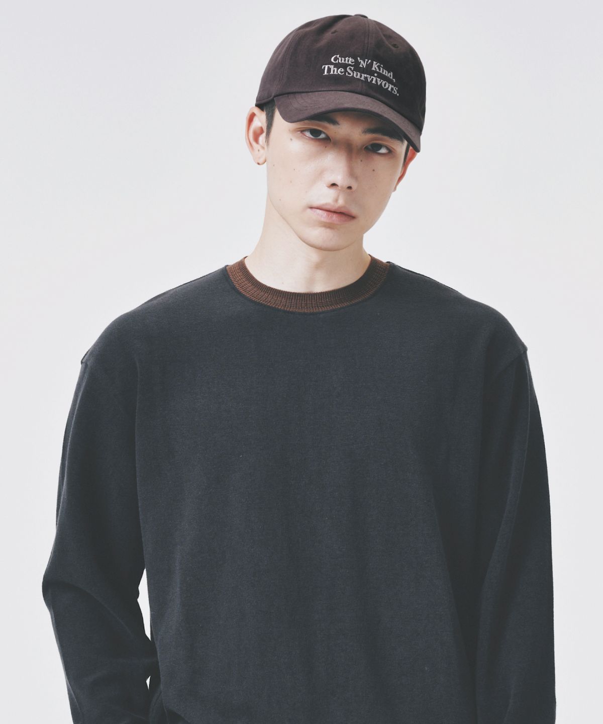 콜드블랭킷(COLD BLANKET) 큐트 앤 카인드 레터링 볼캡 브라운