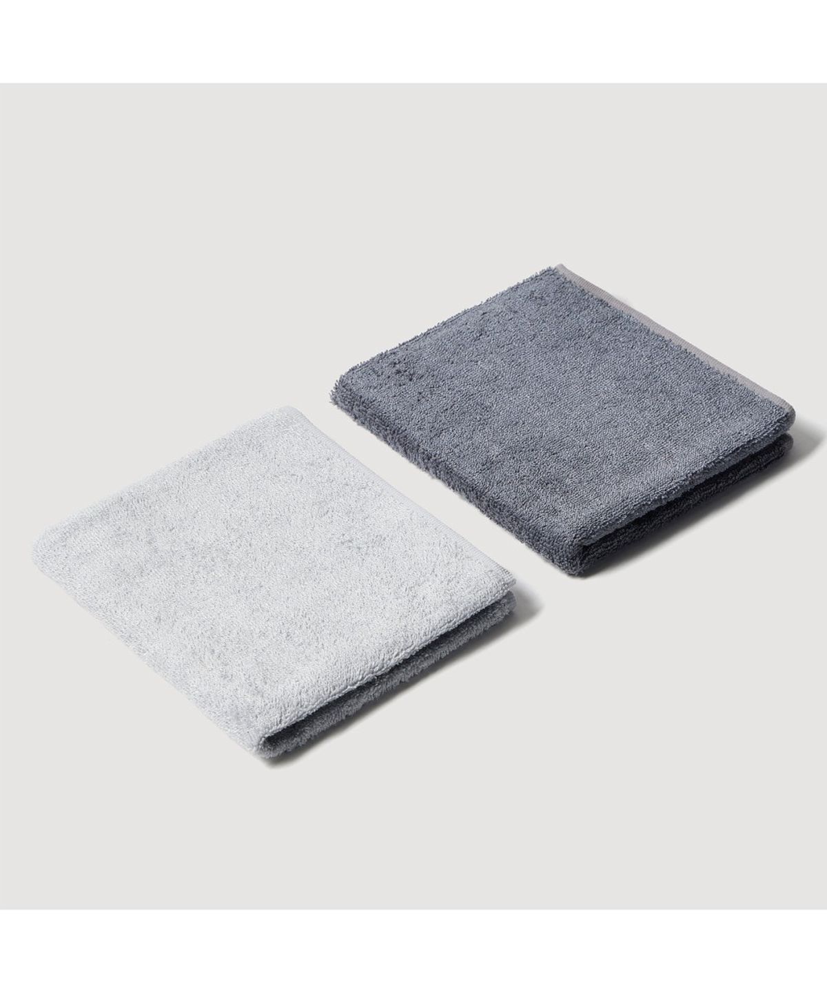 자주(JAJU) 건조가 빠른 뱀부 세면타월 10개 35x75cm 블루 그레이
