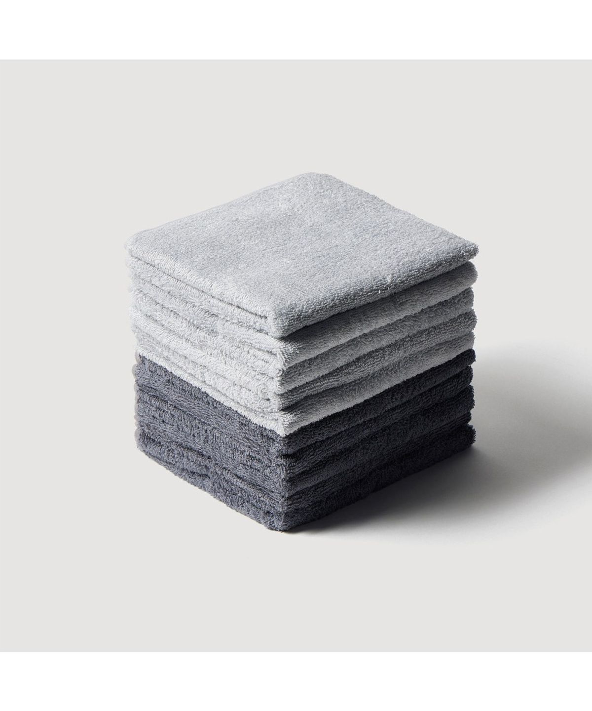 자주(JAJU) 건조가 빠른 뱀부 세면타월 10개 35x75cm 블루 그레이