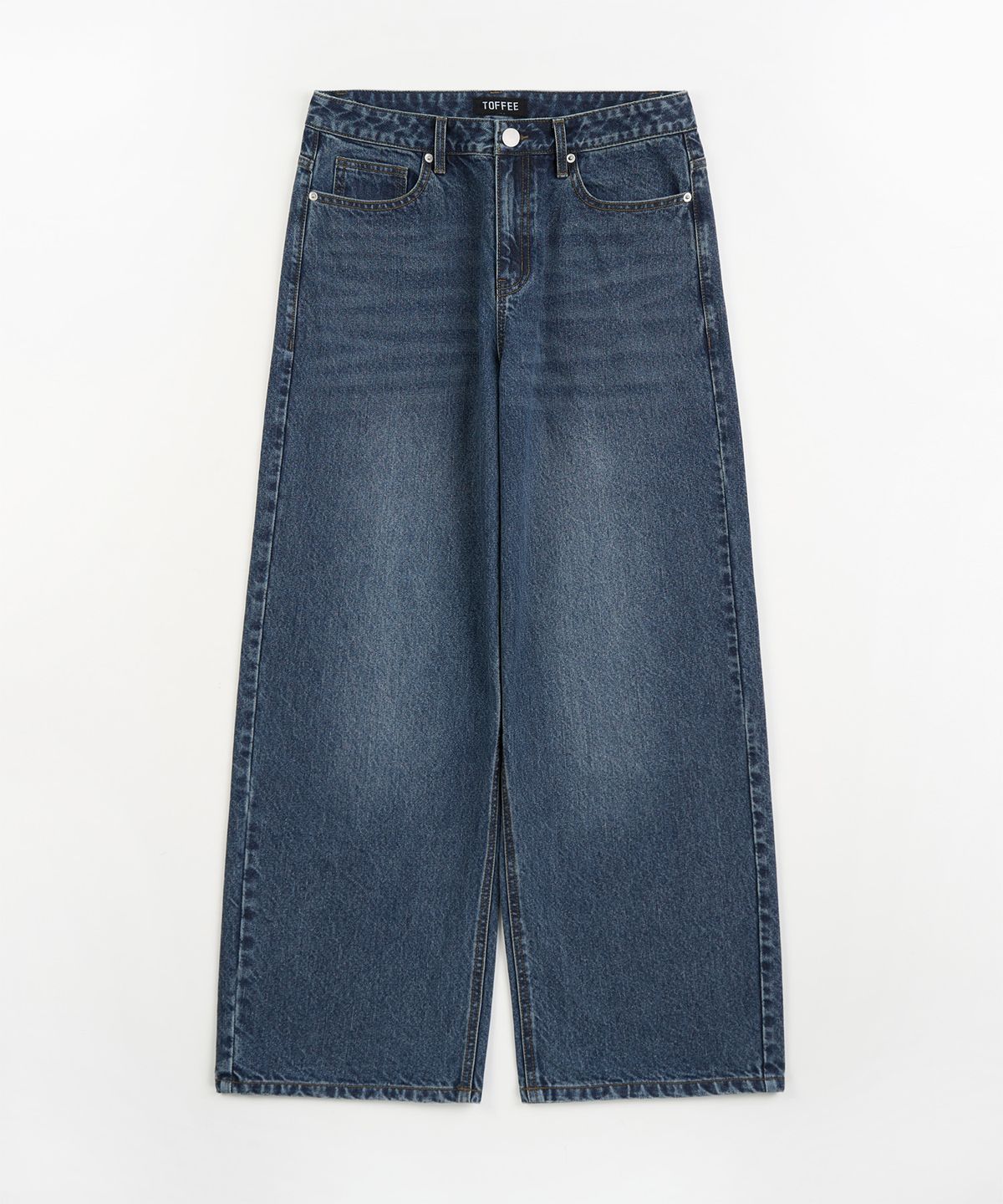 토피(TOFFEE) 모어 와이드 데님 팬츠 (WASHED INDIGO)
