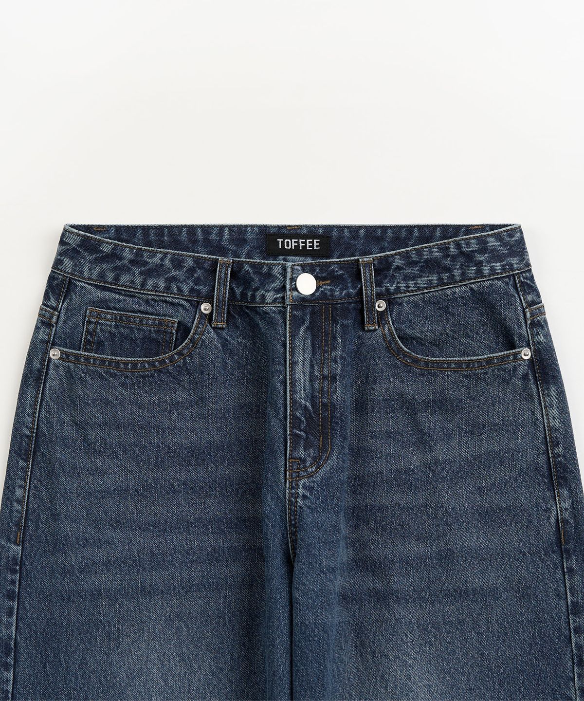 토피(TOFFEE) 모어 와이드 데님 팬츠 (WASHED INDIGO)