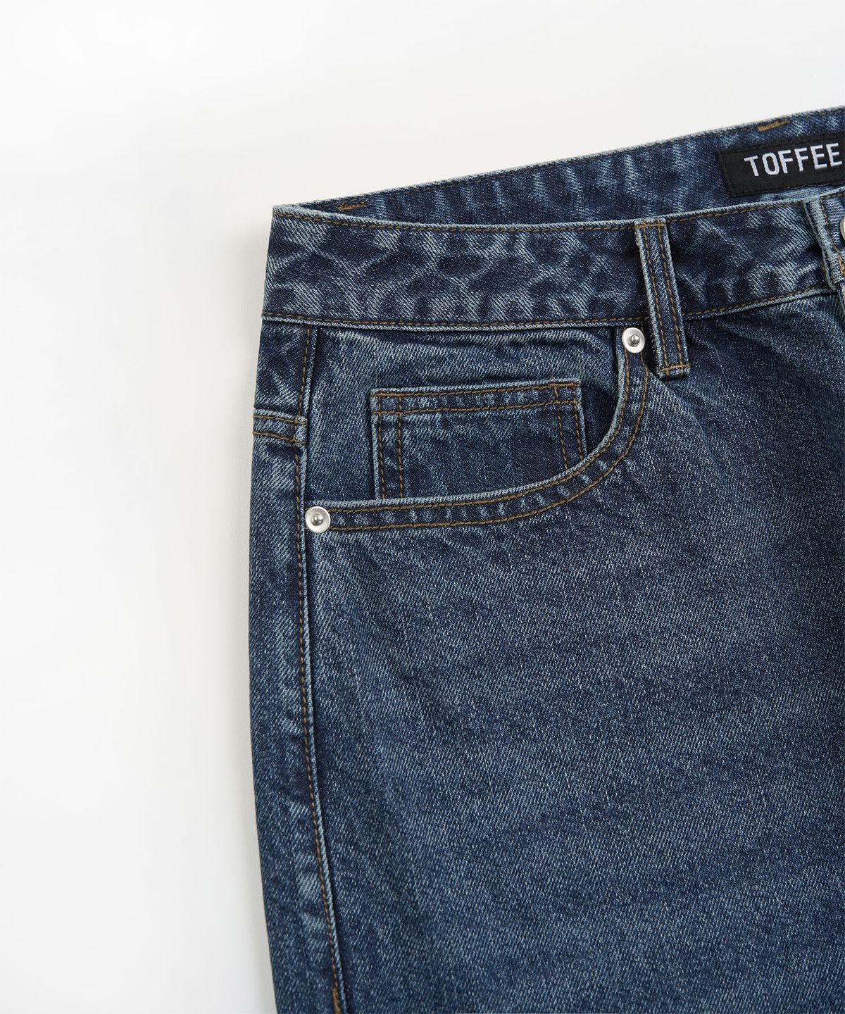 토피(TOFFEE) 모어 와이드 데님 팬츠 (WASHED INDIGO)