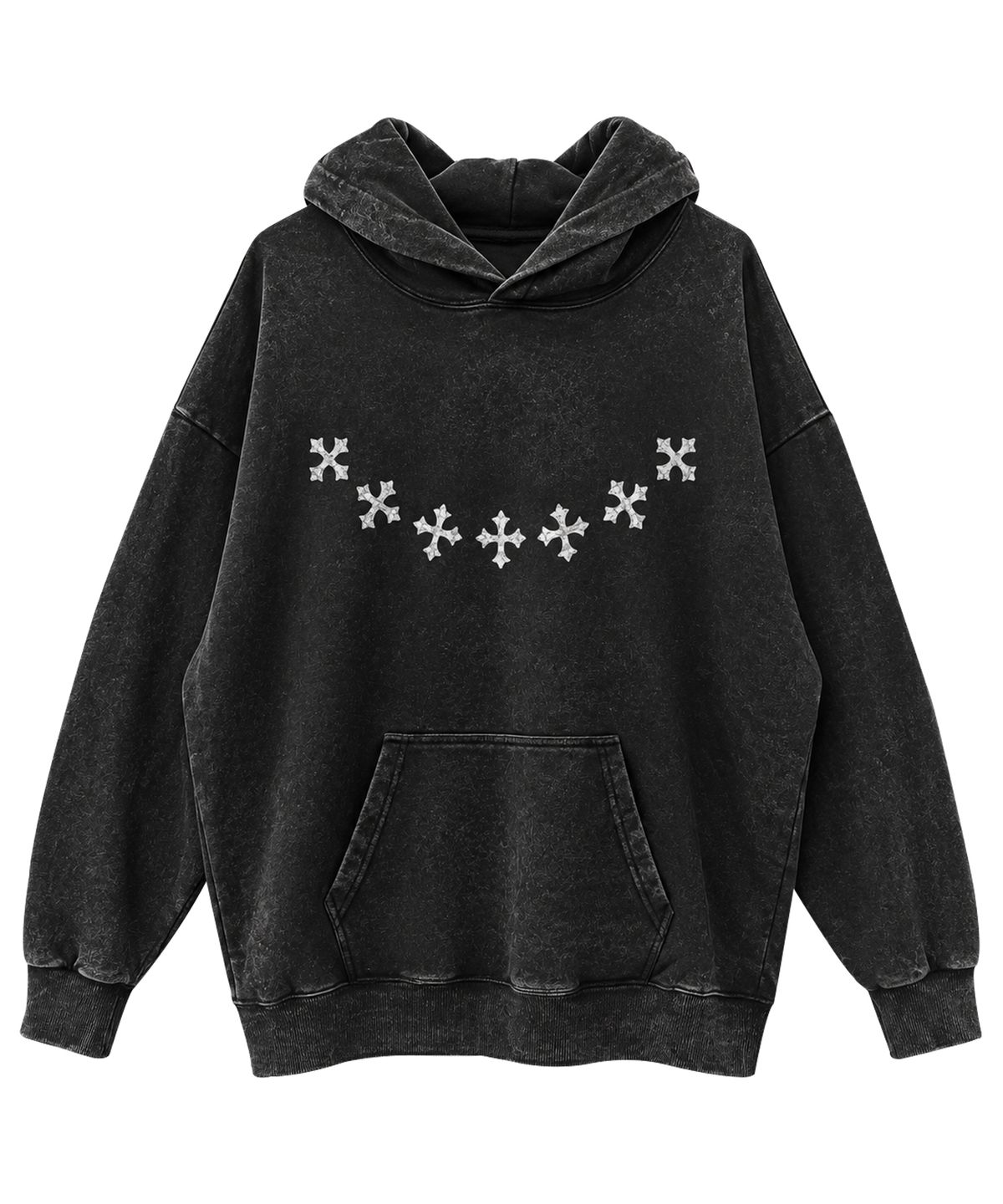 도톤(DOTON) CROSS ARC ACID HOODIE (Brown)
