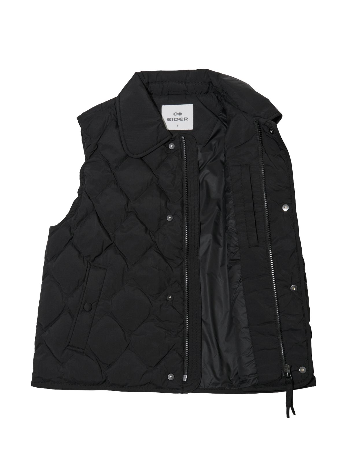 아이더(EIDER) THERMOLOCK (써모락) 여성 슬림 블렌드 패딩 베스트_Black_DWU26642Z1