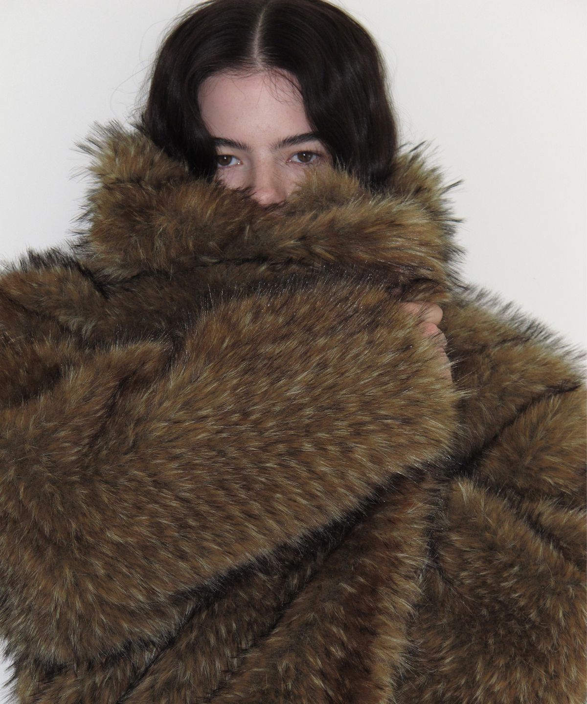 인스턴트펑크(INSTANTFUNK) [가을S PICK] VINTAGE RACOON FUR COAT - BROWN