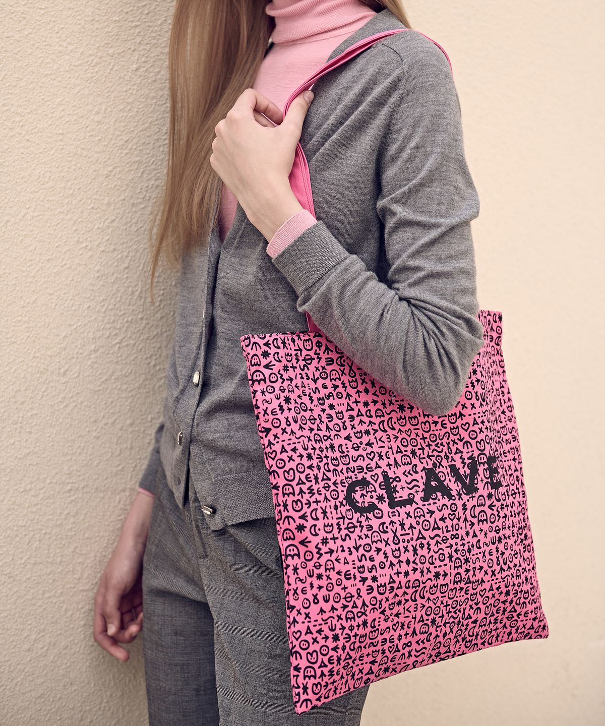 끌라베(CLAVE) RIOJEE ECOBAG_Pink