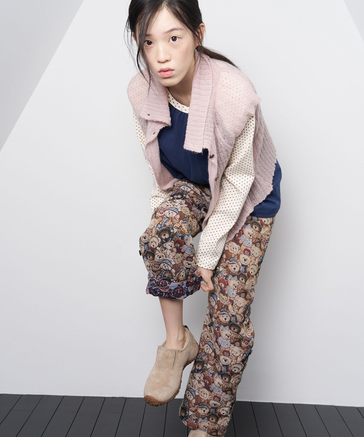 무음(MUWM) 테디 자가드 팬츠 Teddy Jacquard Pants (Brown)