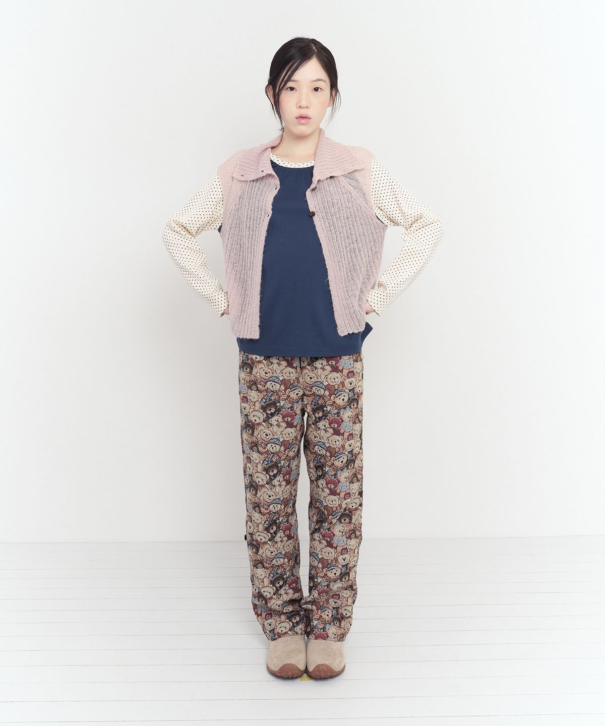 무음(MUWM) 테디 자가드 팬츠 Teddy Jacquard Pants (Brown)