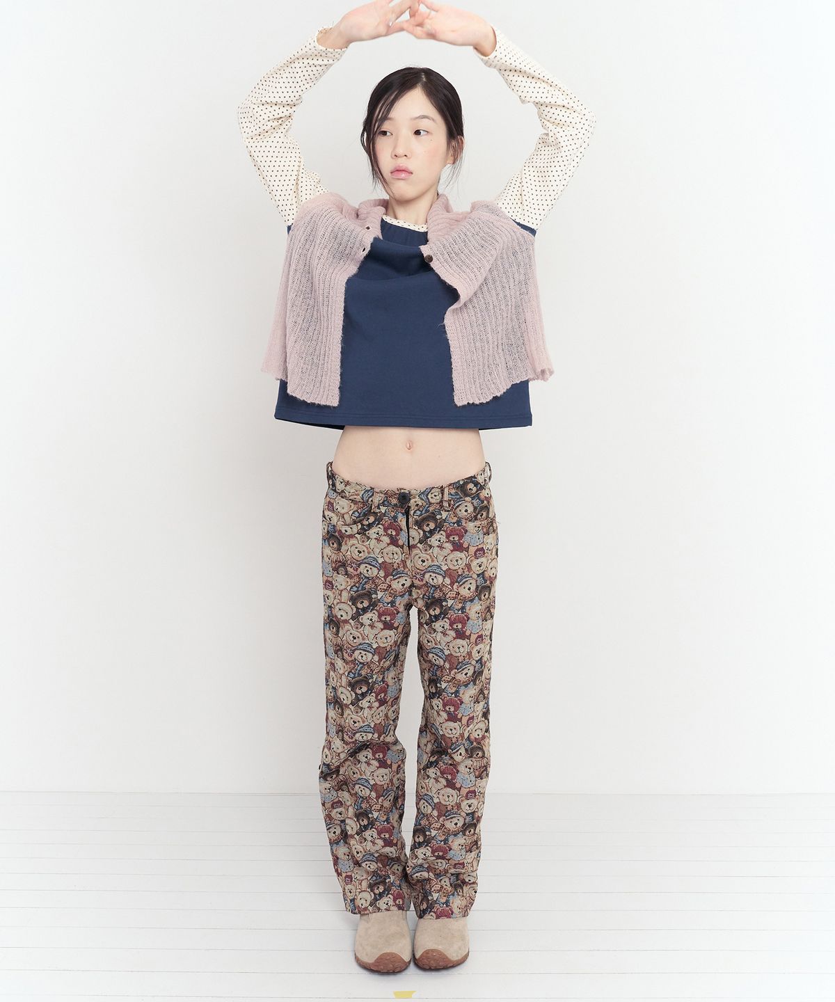 무음(MUWM) 테디 자가드 팬츠 Teddy Jacquard Pants (Brown)