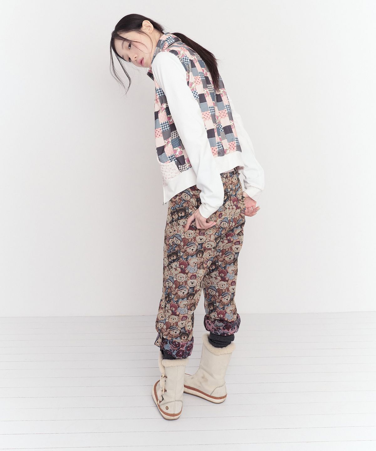 무음(MUWM) 테디 자가드 팬츠 Teddy Jacquard Pants (Brown)