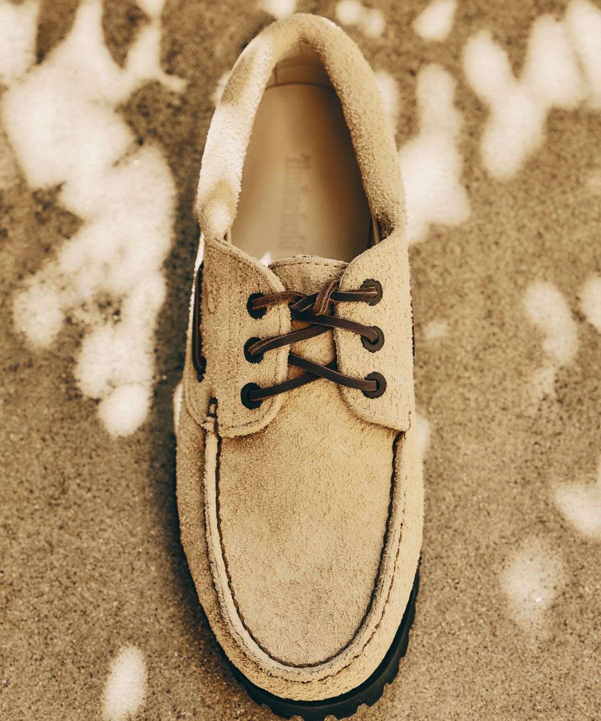 팀버랜드(TIMBERLAND) (공용) 어센틱 보트 슈즈 - 미디엄 베이지 스웨이드 / A2PDQ-EW1