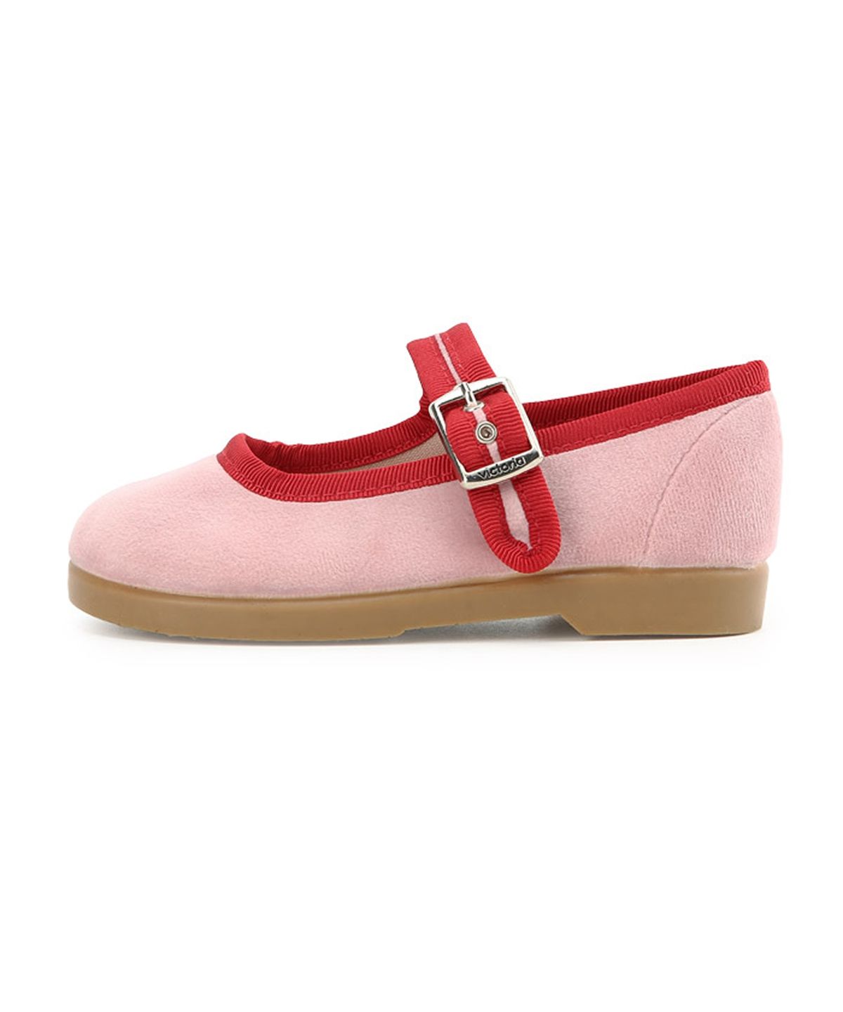 빅토리아슈즈 키즈(VICTORIA SHOES KIDS) 아동 쿵푸 메르세데스 벨벳 콘트라스트 (J1080119-ROSA)
