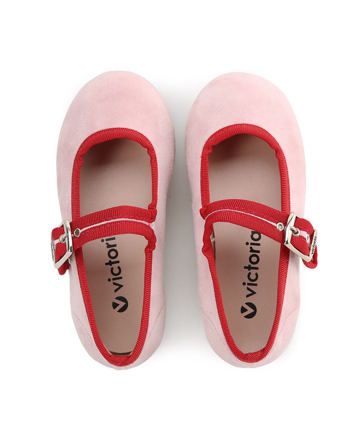 빅토리아슈즈 키즈(VICTORIA SHOES KIDS) 아동 쿵푸 메르세데스 벨벳 콘트라스트 (J1080119-ROSA)