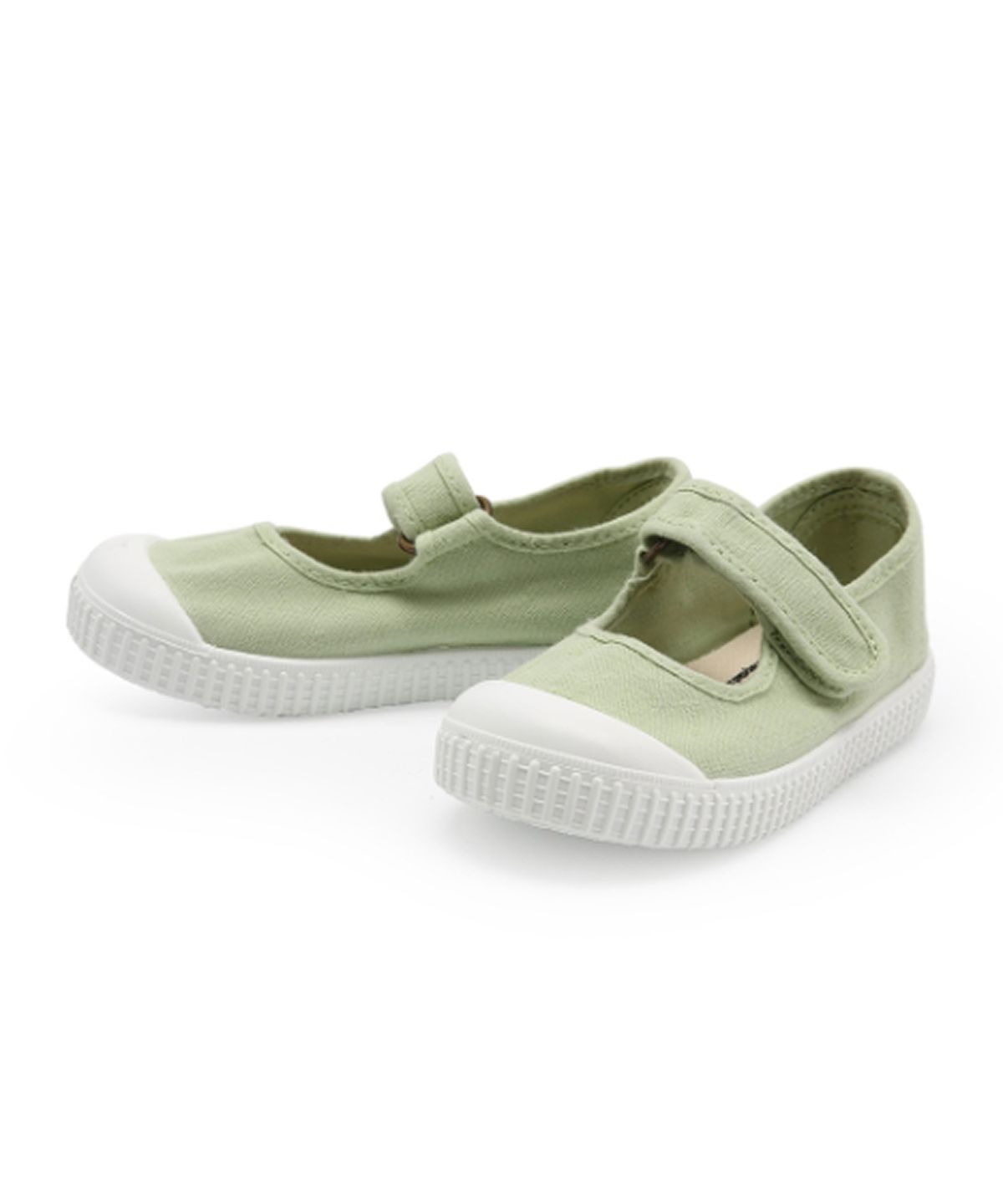 빅토리아슈즈 키즈(VICTORIA SHOES KIDS) 아동 메르세데스 틴타다 코튼 스트랩 스니커즈 (136605-WASABI)