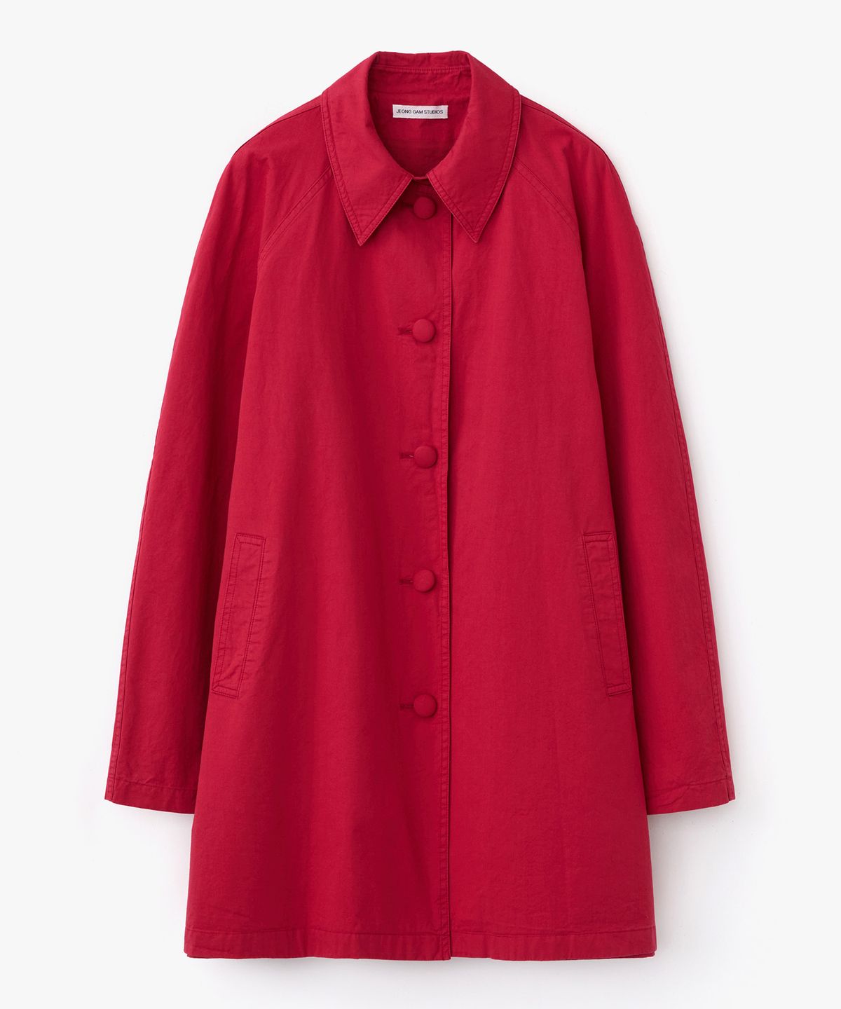 정감 스튜디오(JEONGGAM STUDIOS) Minimal Single Half Coat_3 Color