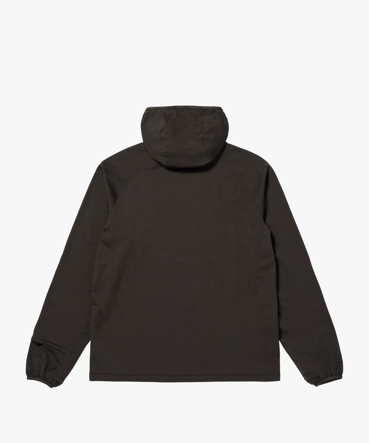 골스튜디오(GOALSTUDIO) GRID FLEECE LONG SLEEVE HOODIE-DARK CHARCOAL