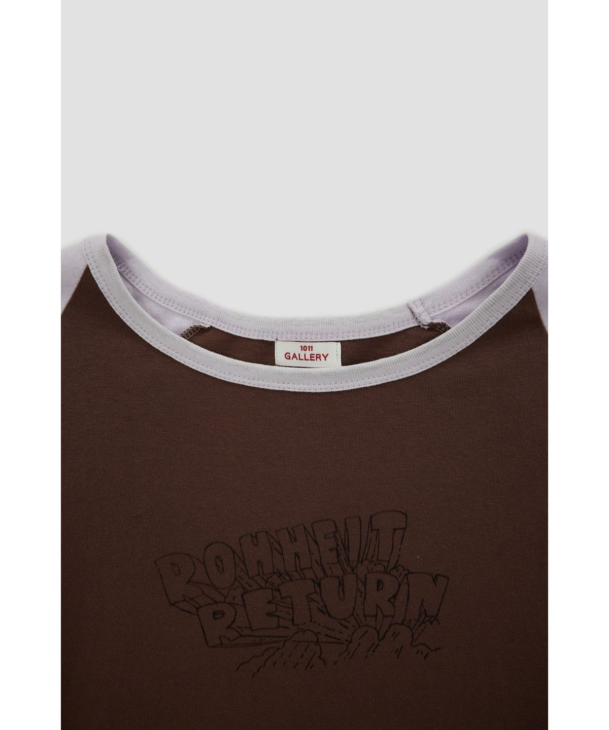 1011갤러리(1011 GALLERY) Rohheit Return Raglan Long Sleeve - Brown/Lavender