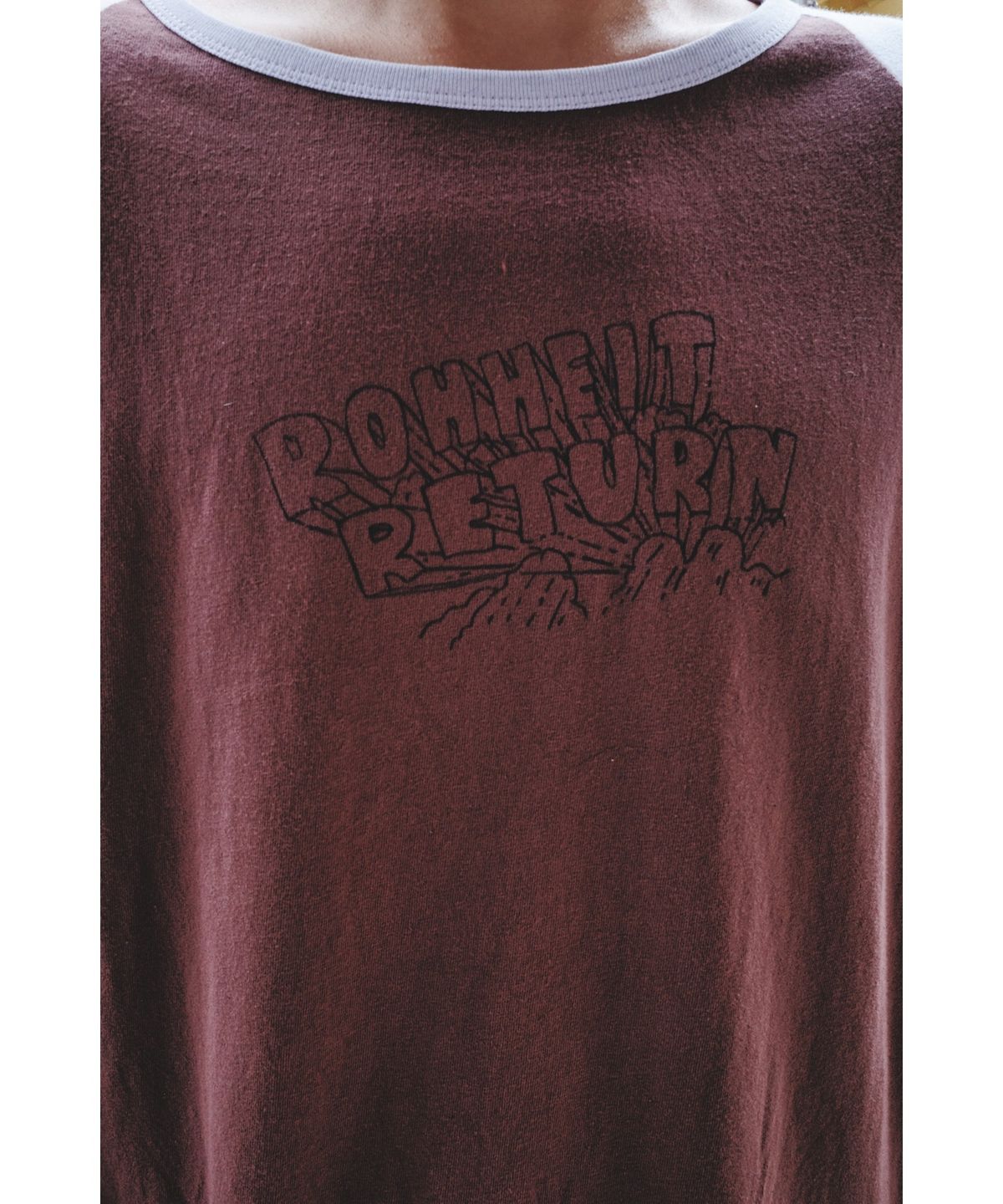 1011갤러리(1011 GALLERY) Rohheit Return Raglan Long Sleeve - Brown/Lavender