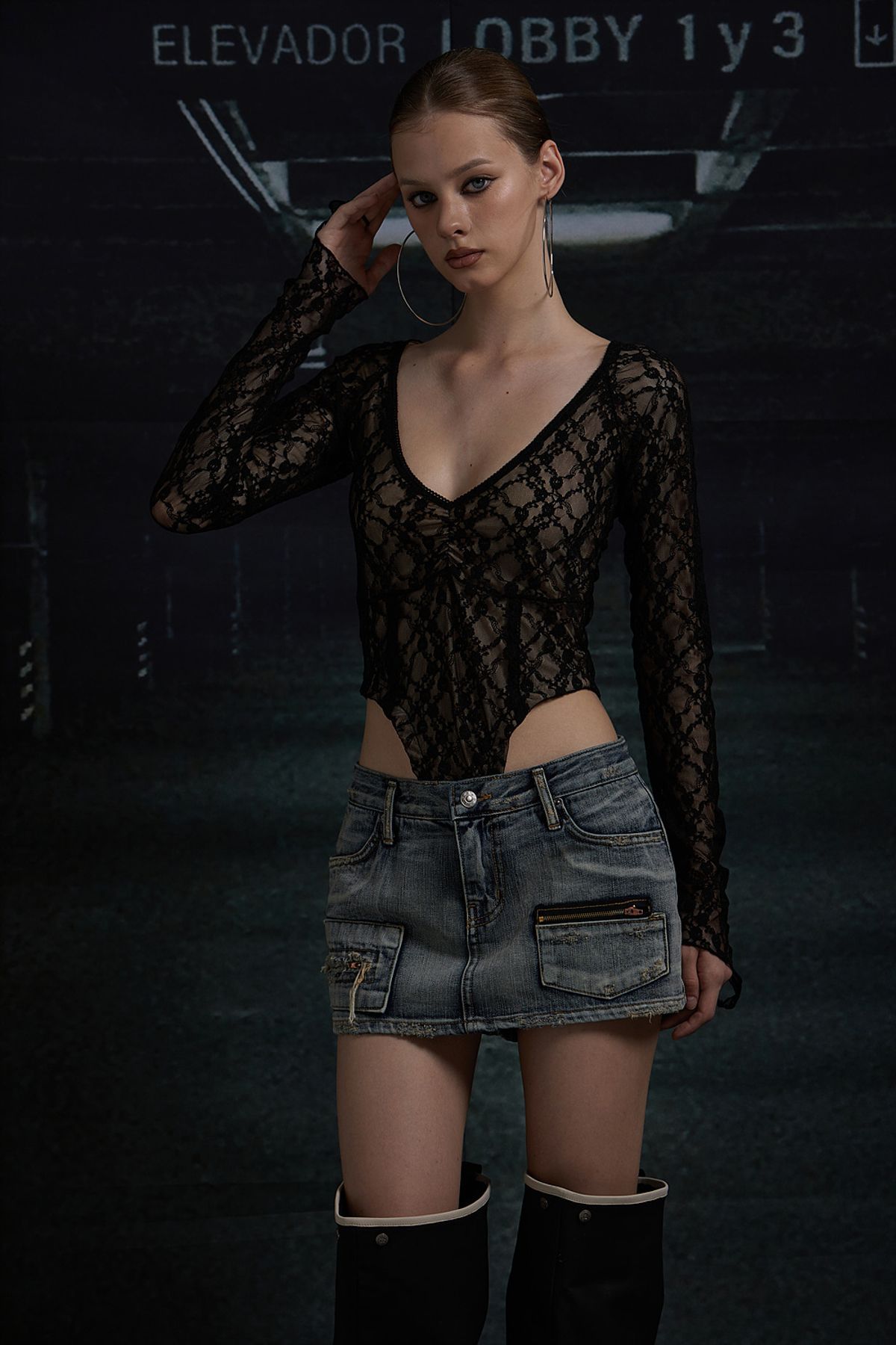 게이트리스(GATELESS) FAKE BODYSUIT LONG SLEEVE
