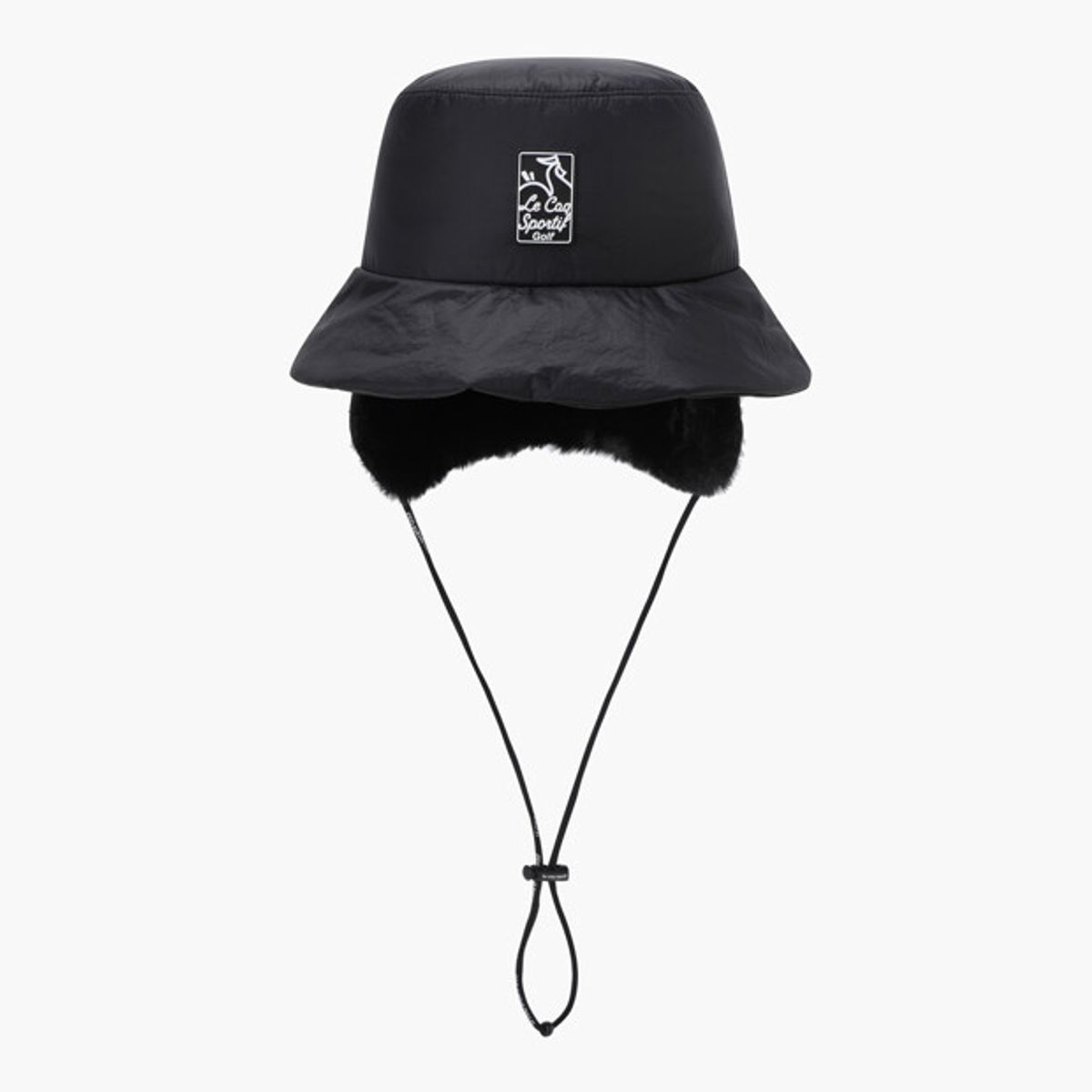 르꼬끄 골프(LECOQ GOLF) 여성 패딩 탈부착 귀도리 버킷햇 _BLCK GR422LCPO4
