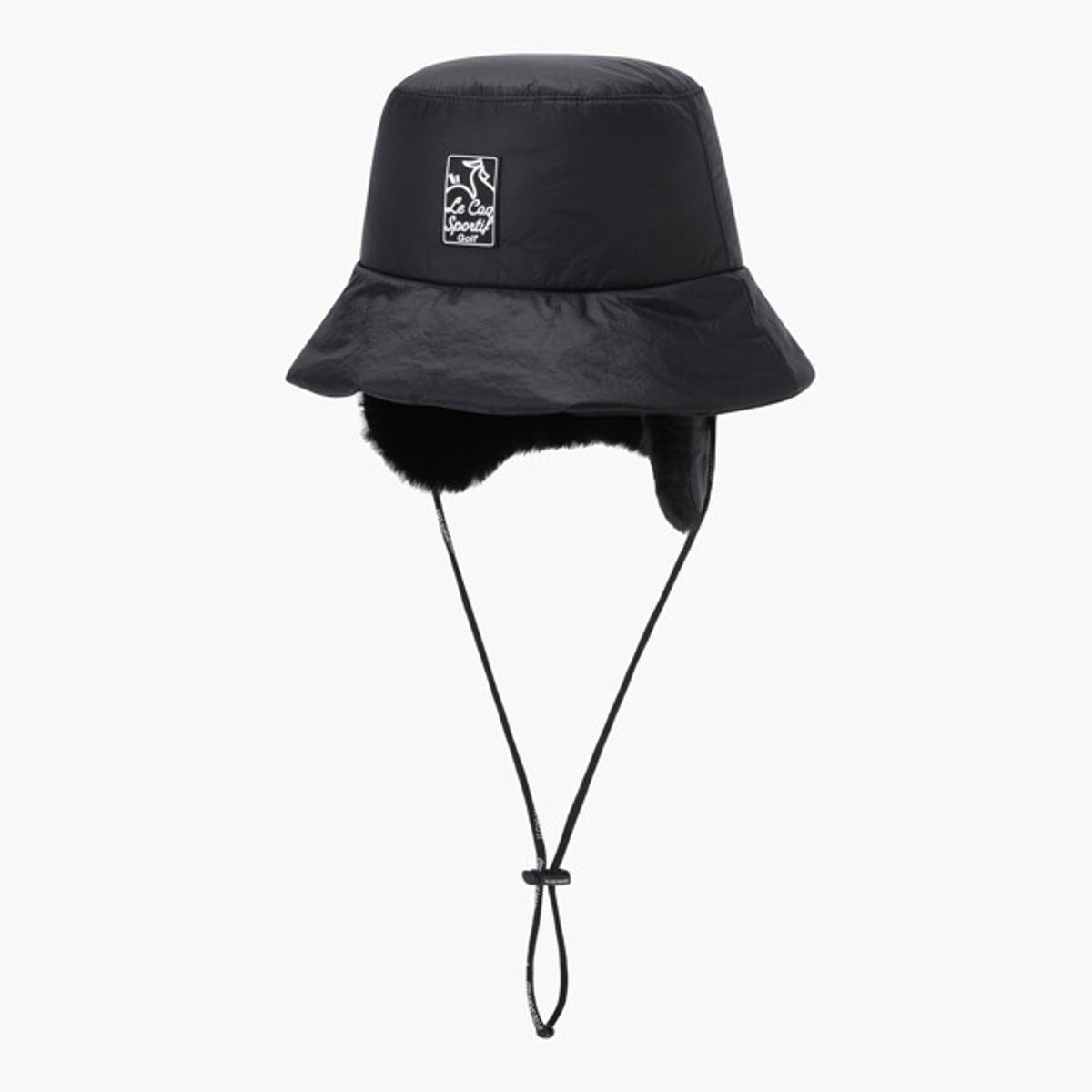 르꼬끄 골프(LECOQ GOLF) 여성 패딩 탈부착 귀도리 버킷햇 _BLCK GR422LCPO4