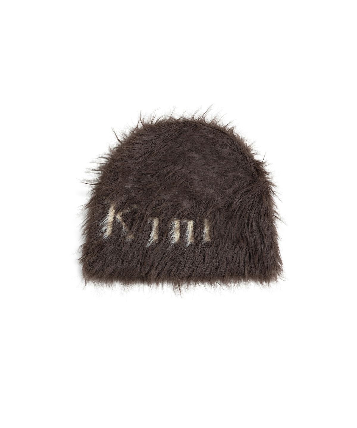 마뗑킴(MATIN KIM) MATIN HAIRY KNIT BEANIE IN BROWN