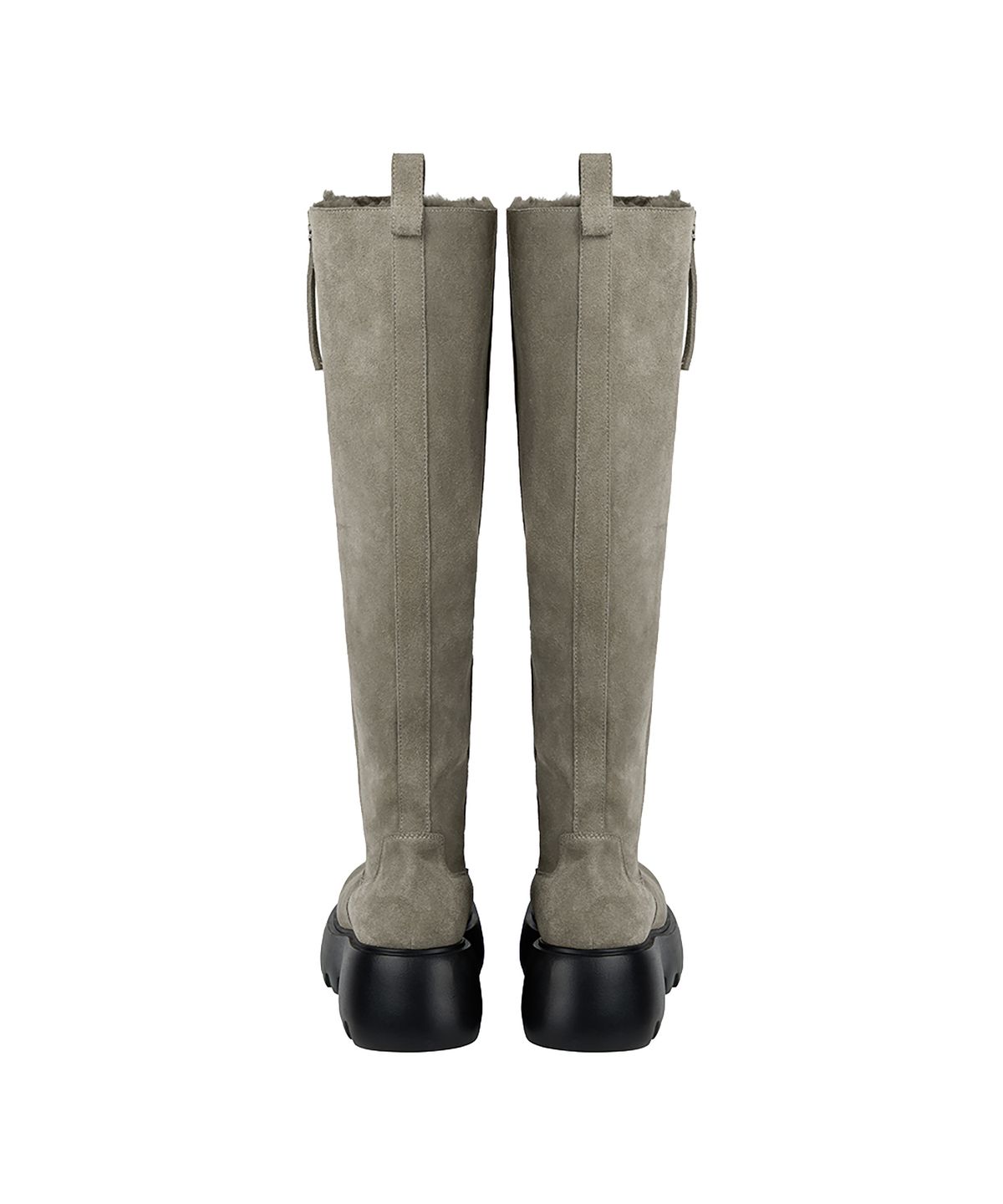 트리밍버드(TREEMINGBIRD) Flatform Suede Long Boots [ Beige ]