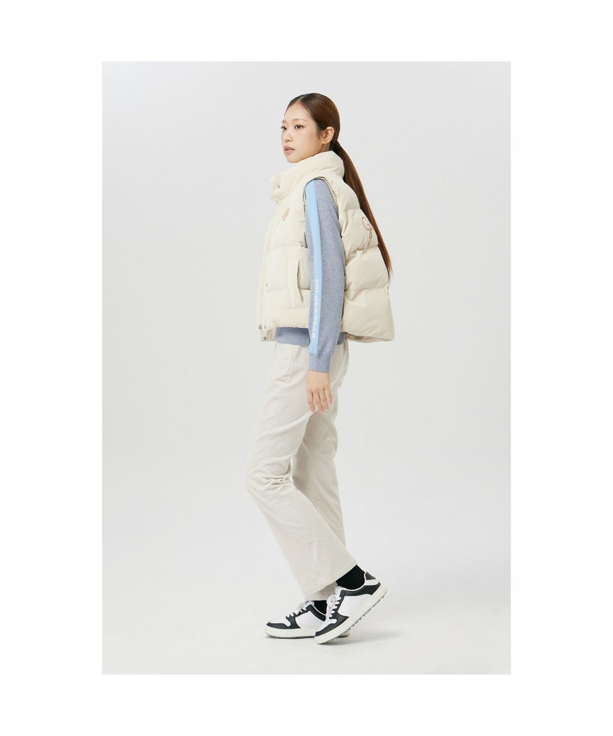 골든베어(GOLDEN BEAR) (여성) Corduroy Semi Boots-Cut Pants G5PAW26202IVX