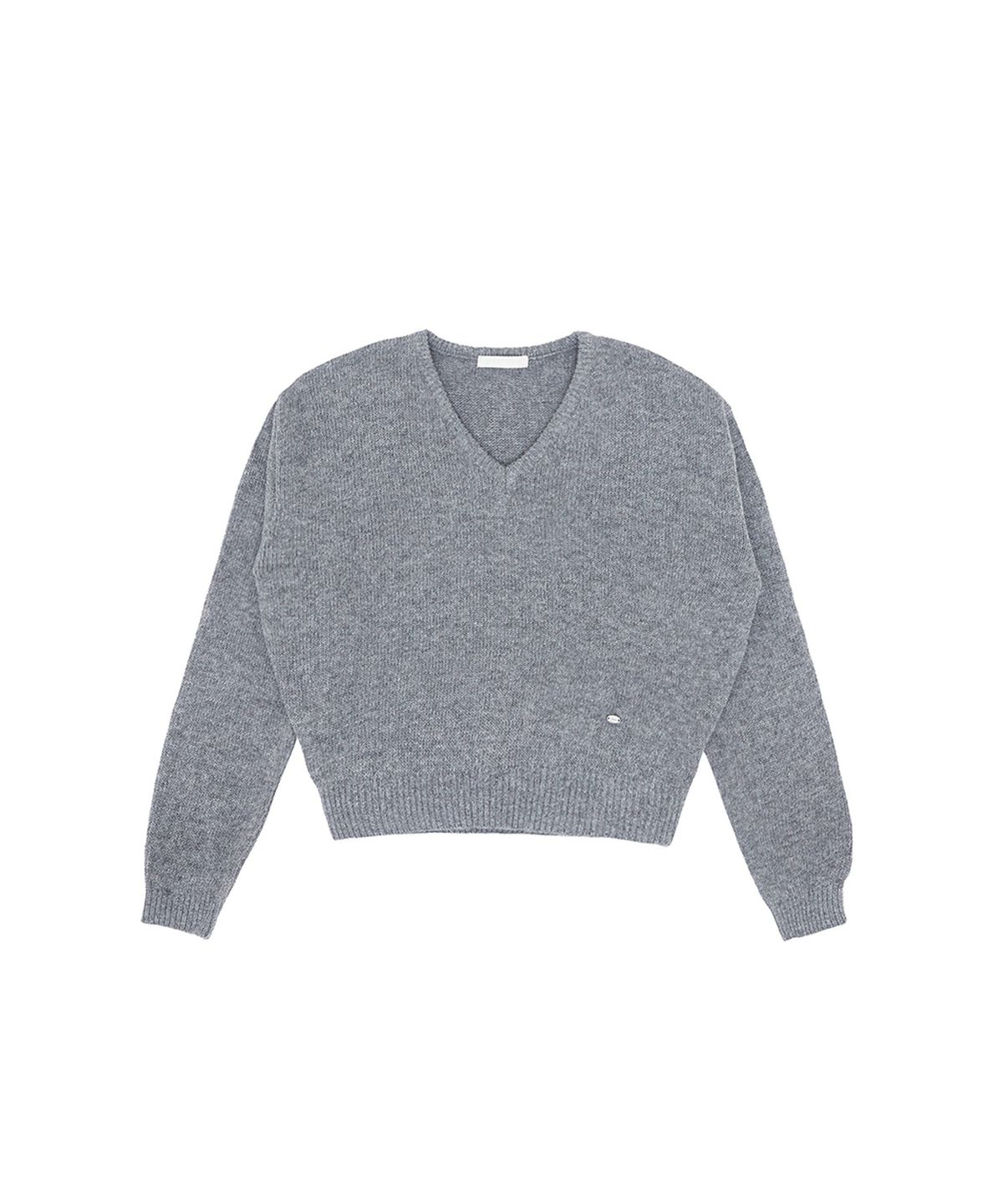 피브비(PIV’VEE) Wool V-Neck Knit Top (fuzzy charcoal)
