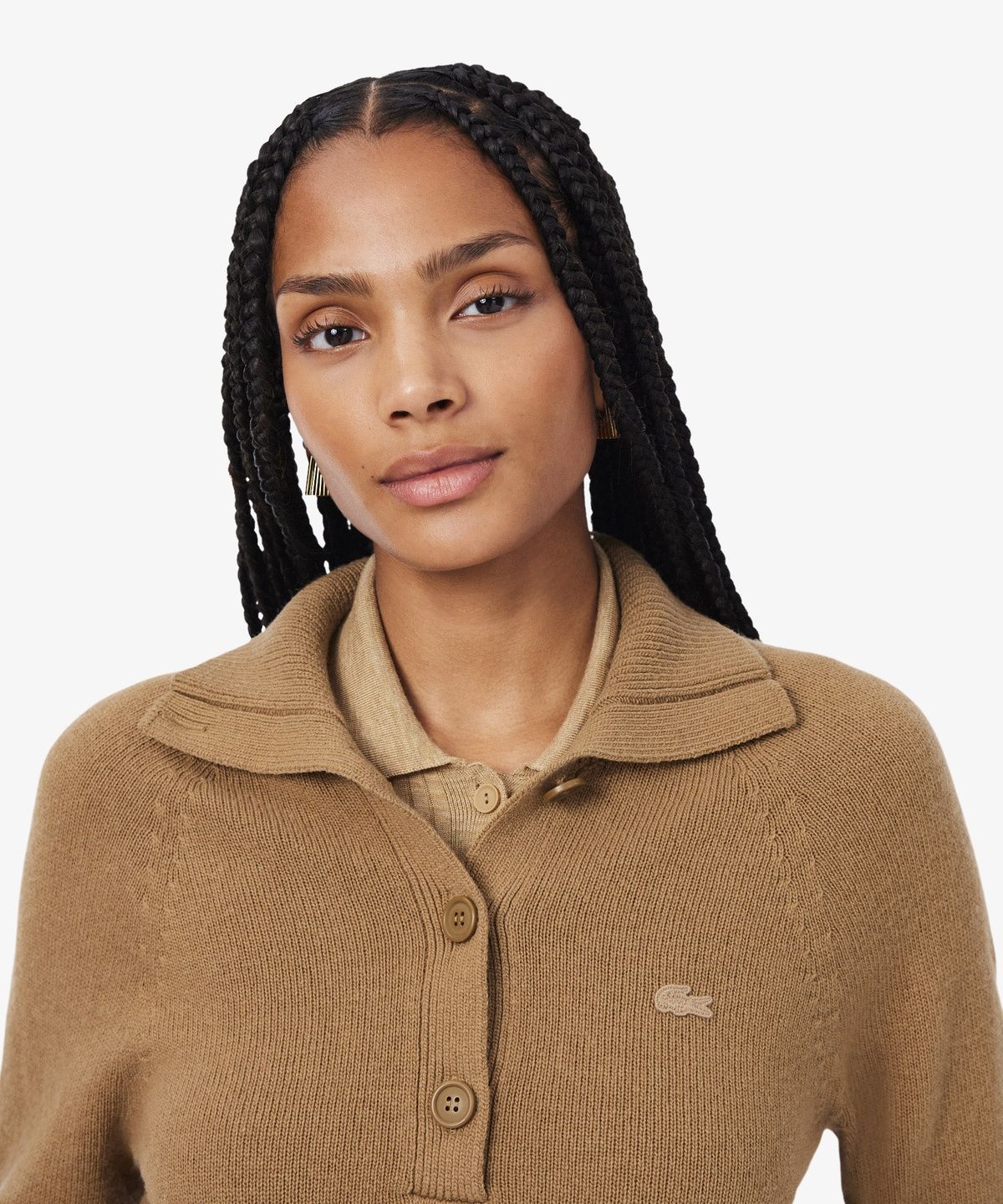 라코스테(LACOSTE) 여성 카디드울 하프버튼 스웨터 AF4010-56N VV7