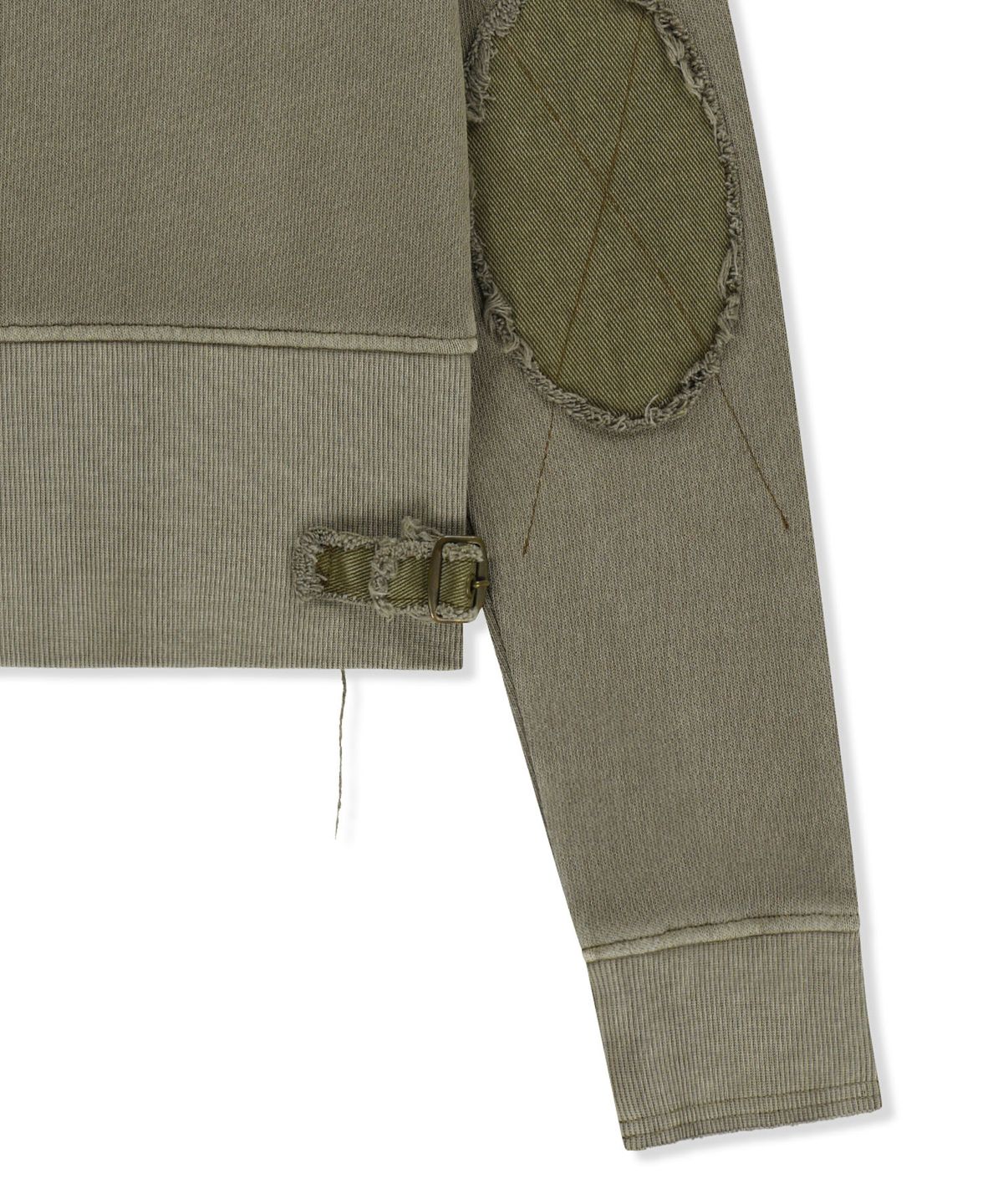 마뗑킴(MATIN KIM) FADED WASHED HOODY ZIP UP IN KHAKI