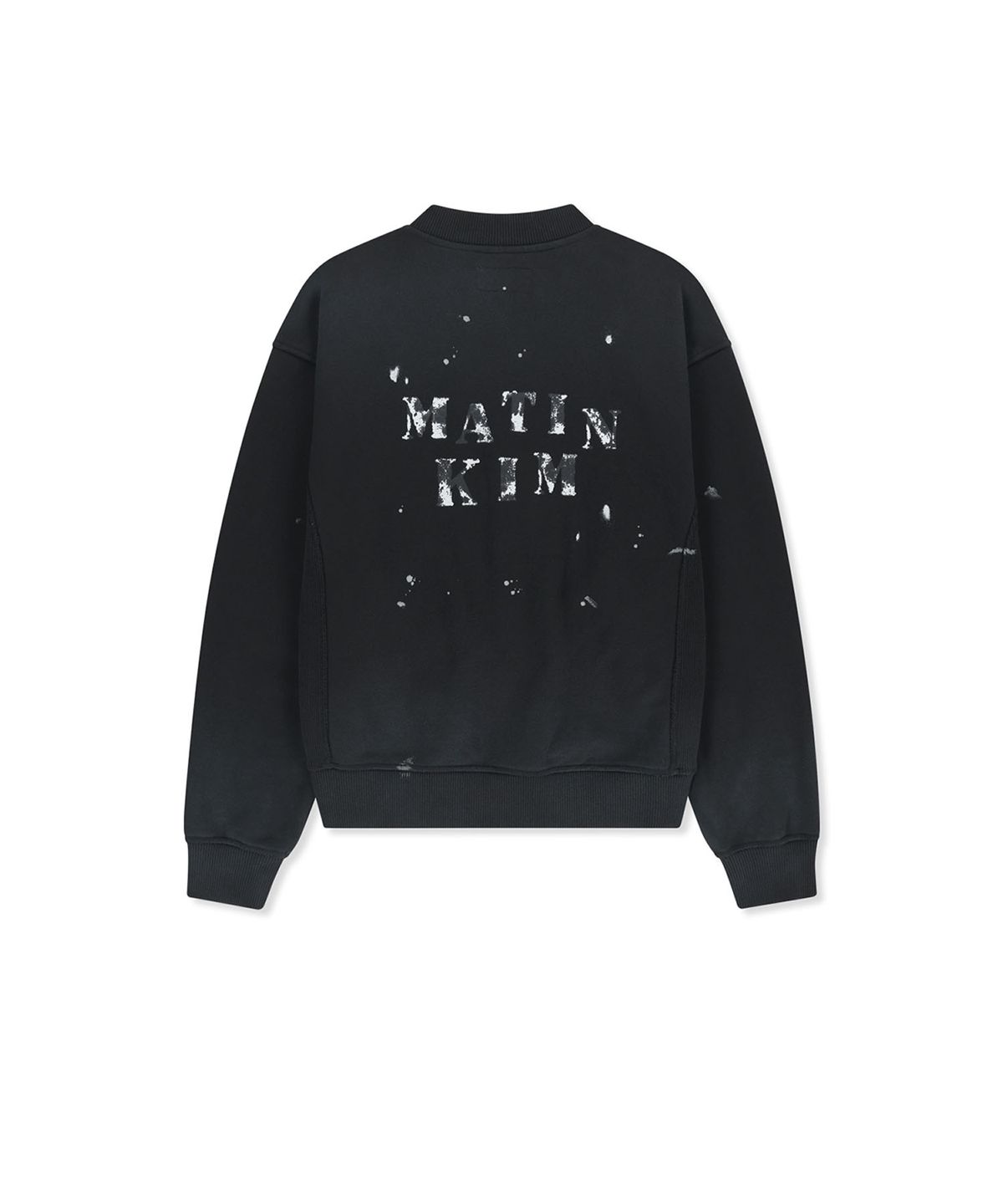 마뗑킴(MATIN KIM) DUSTY WASHED BUTTON UP JUMPER IN BLACK