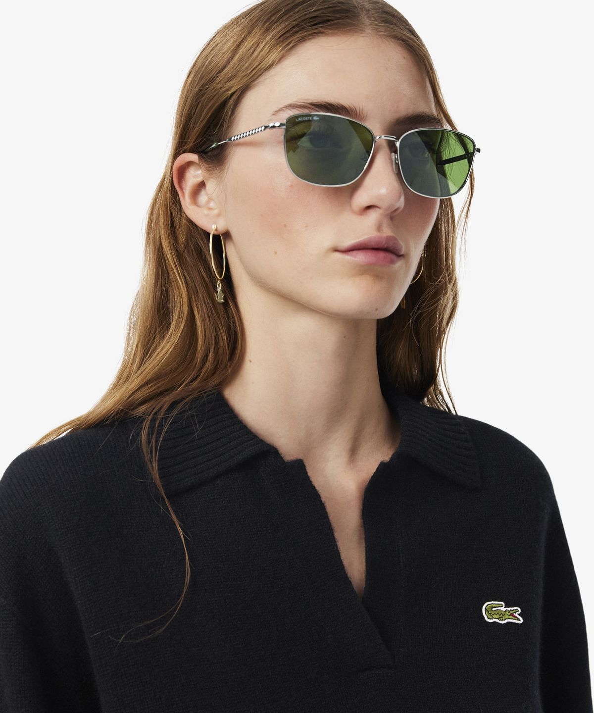 라코스테(LACOSTE) 여성 캐시미어 오픈카라 스웨터 AF2610-56N 031